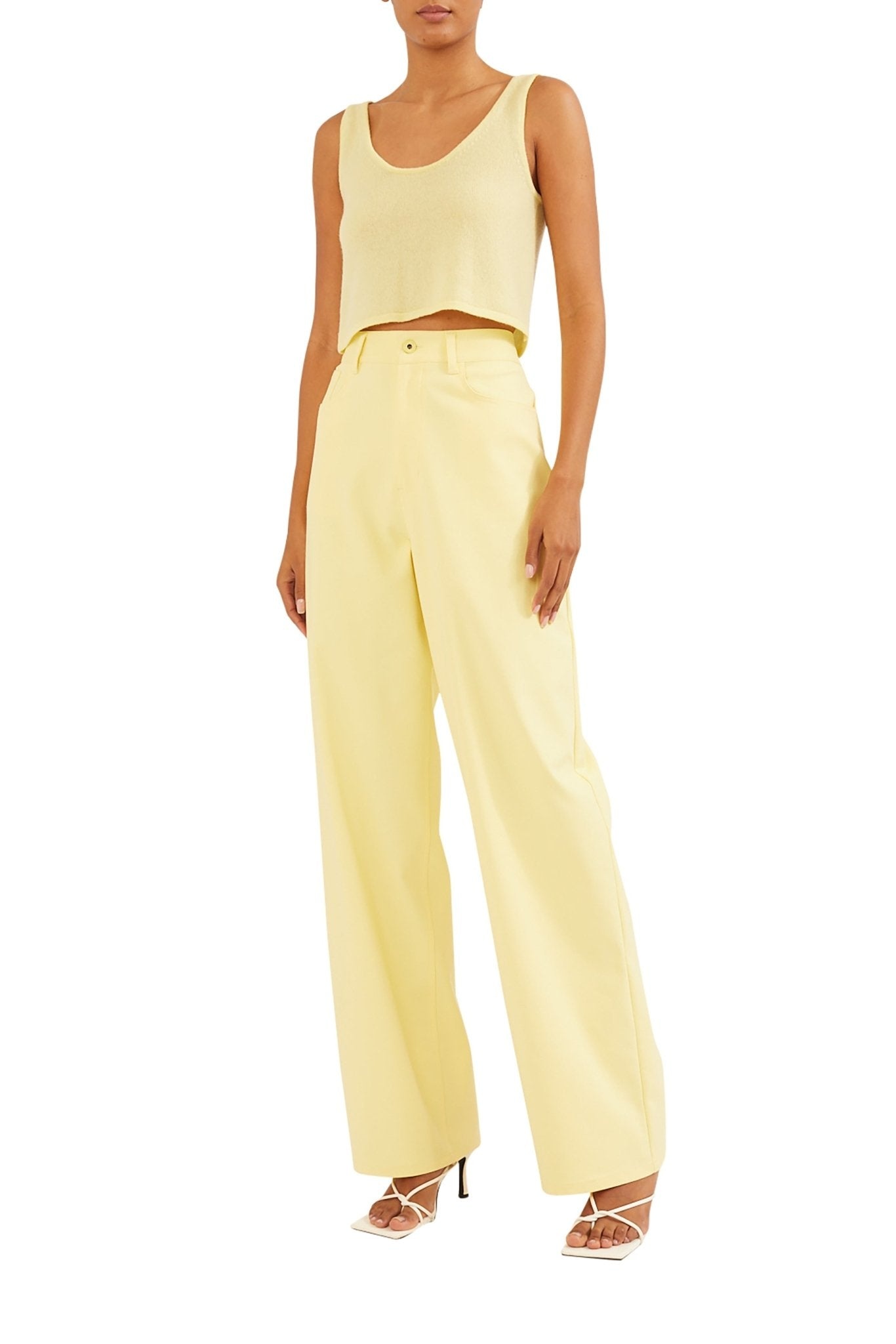 Cashmere Silk Cropped Tank Top - 3