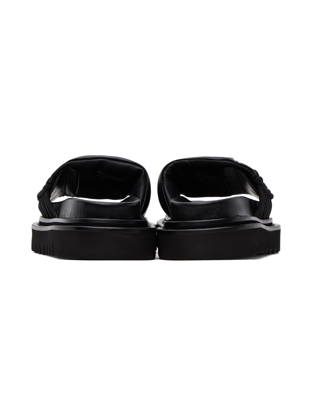 Black Lace-Up Sandals - 2