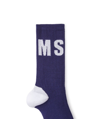 MSGM Solid color cotton socks with MSGM logo outlook
