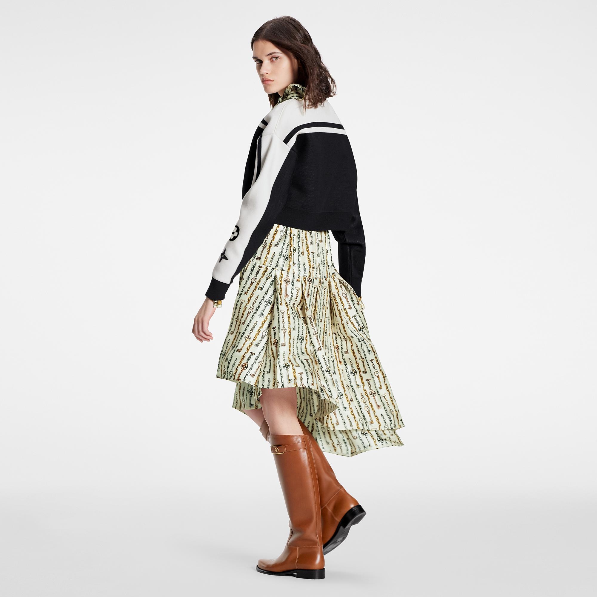 Block Knit Cropped Sweater - 3