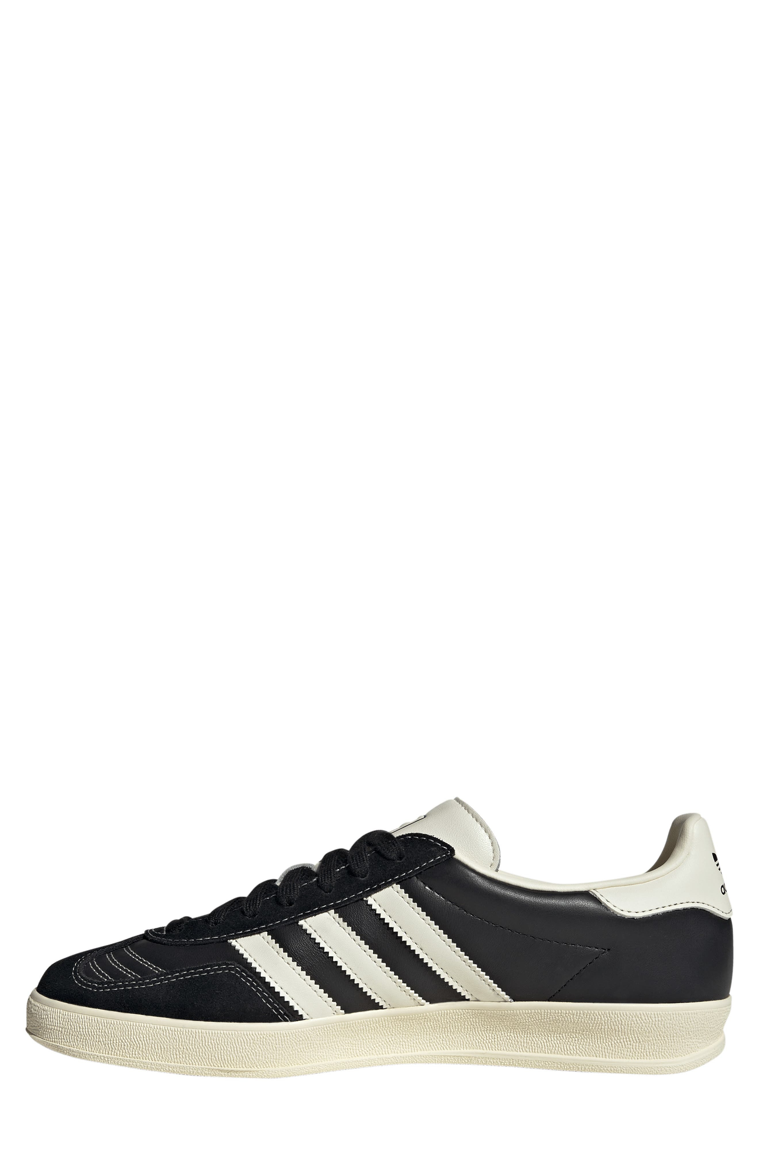 adidas Gazelle Indoor Sneaker in Black/Cream White/Gold at Nordstrom - 6