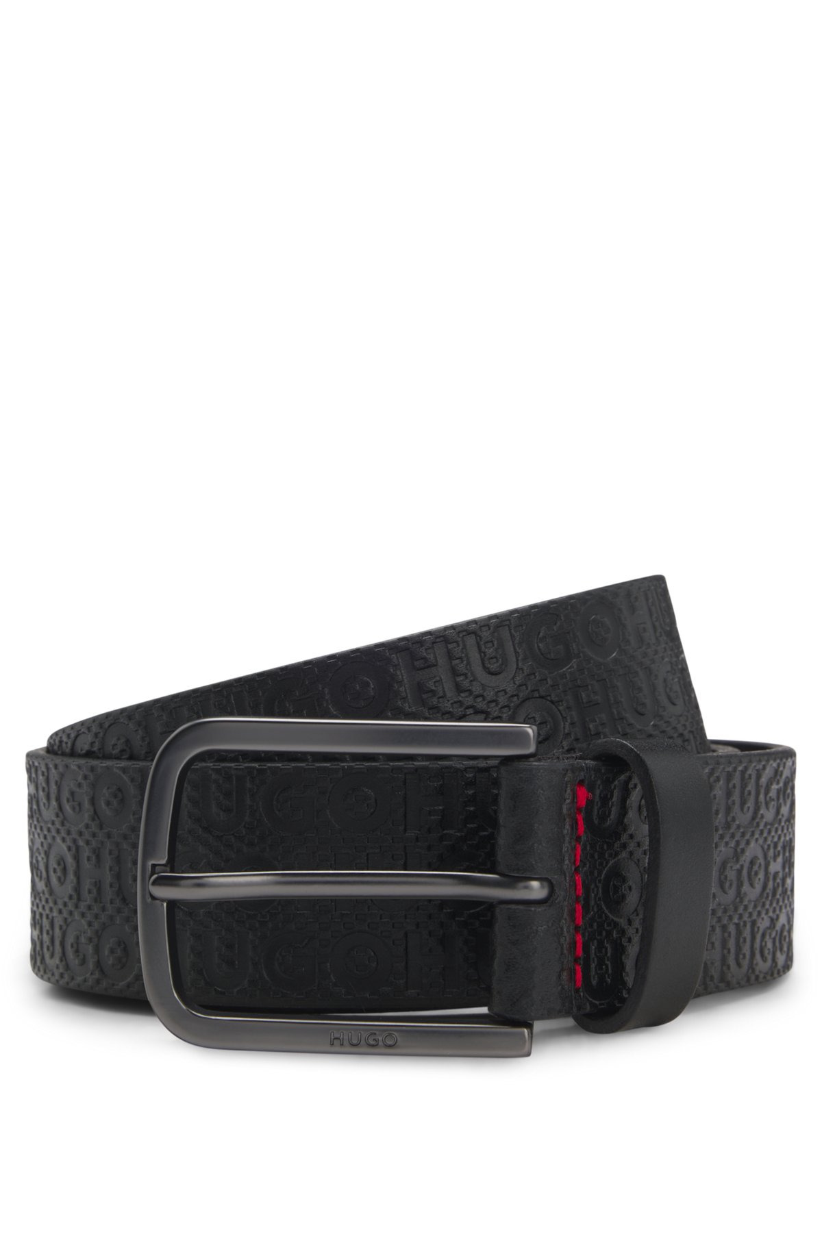LEATHER PATCH WITH EMBOSSED LOGO - 1