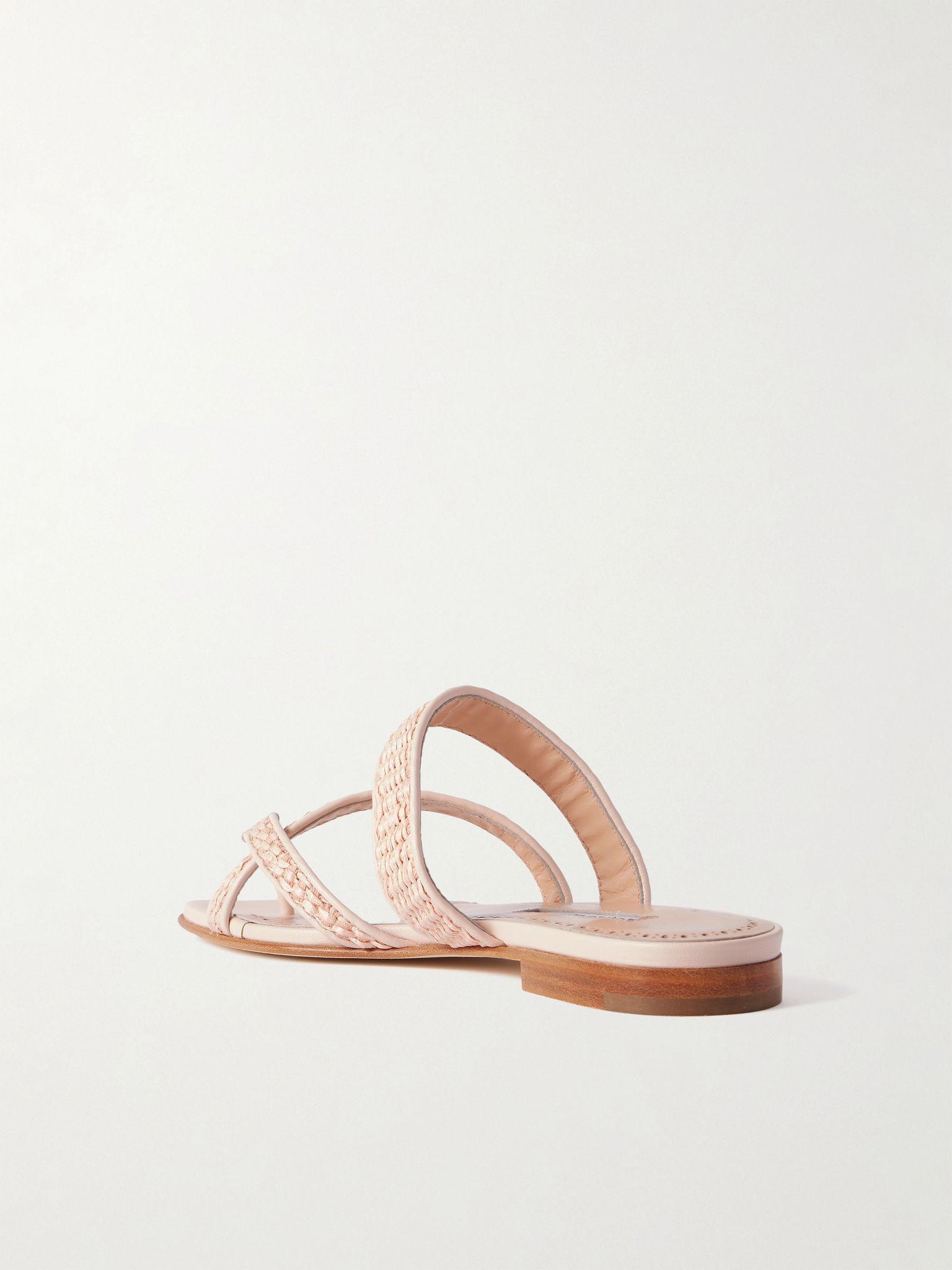 Susara raffia and leather sandals Pink - 3