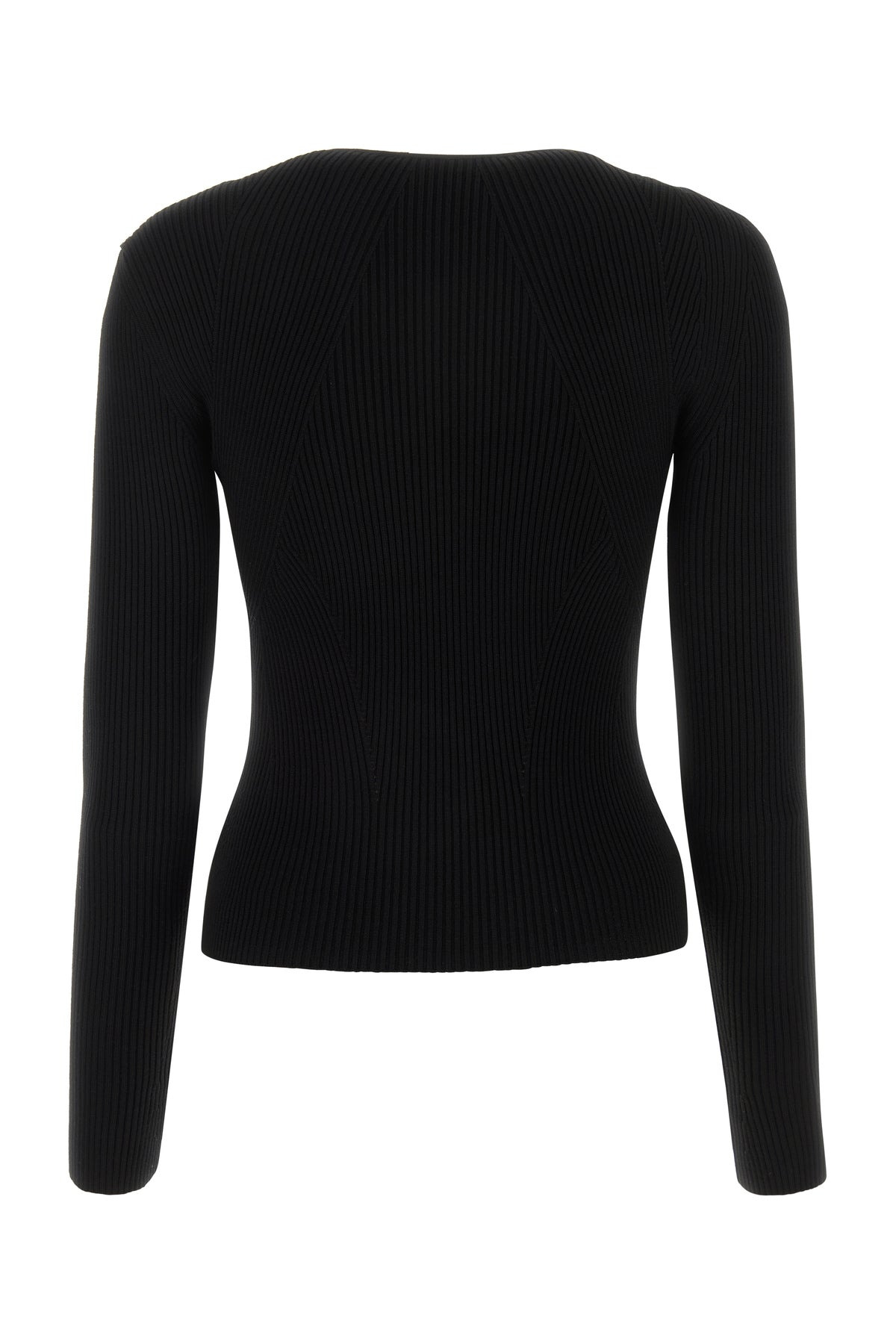 Black wool blend sweater - 2