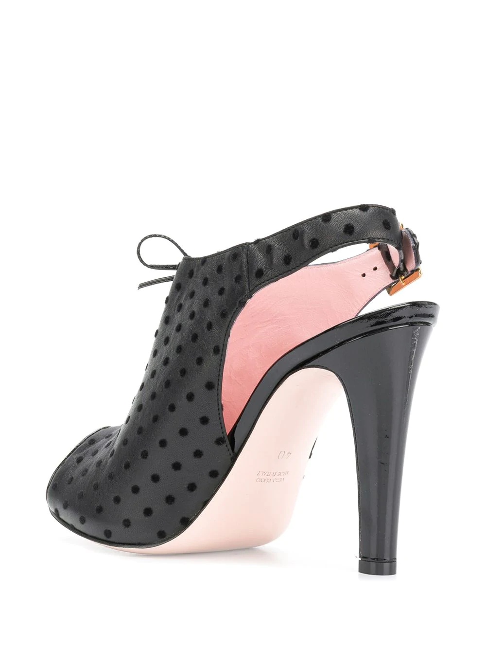 120mm polka dot slingback sandals - 3