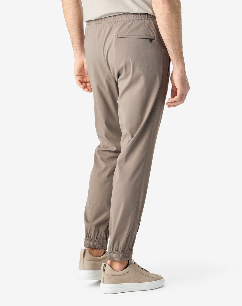 Dark beige technical wool joggers 4