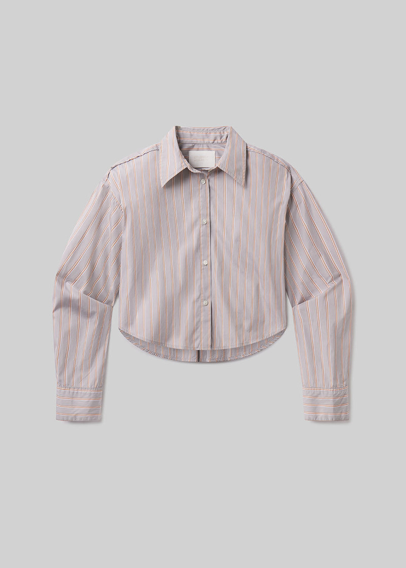Ana Cropped Shirt In Noble Stripe 1