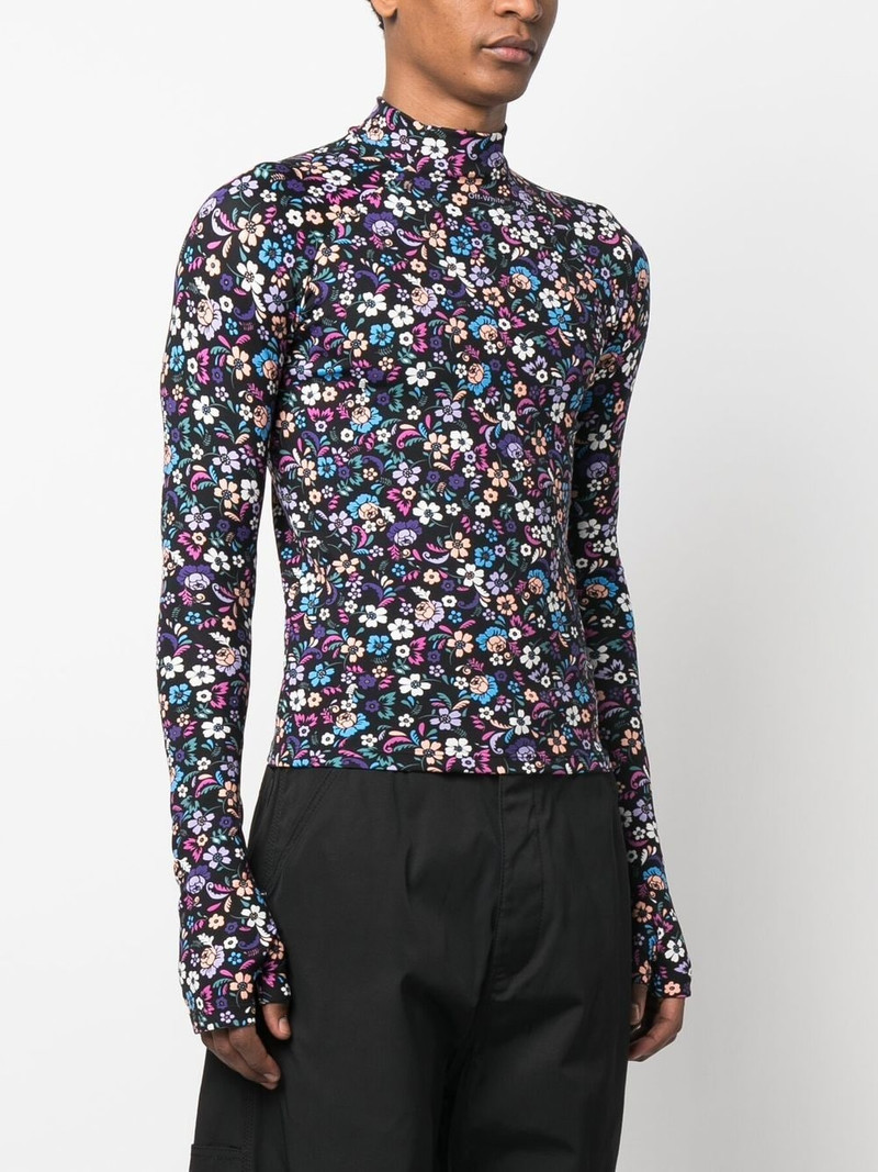 floral-print long-sleeve T-shirt 3