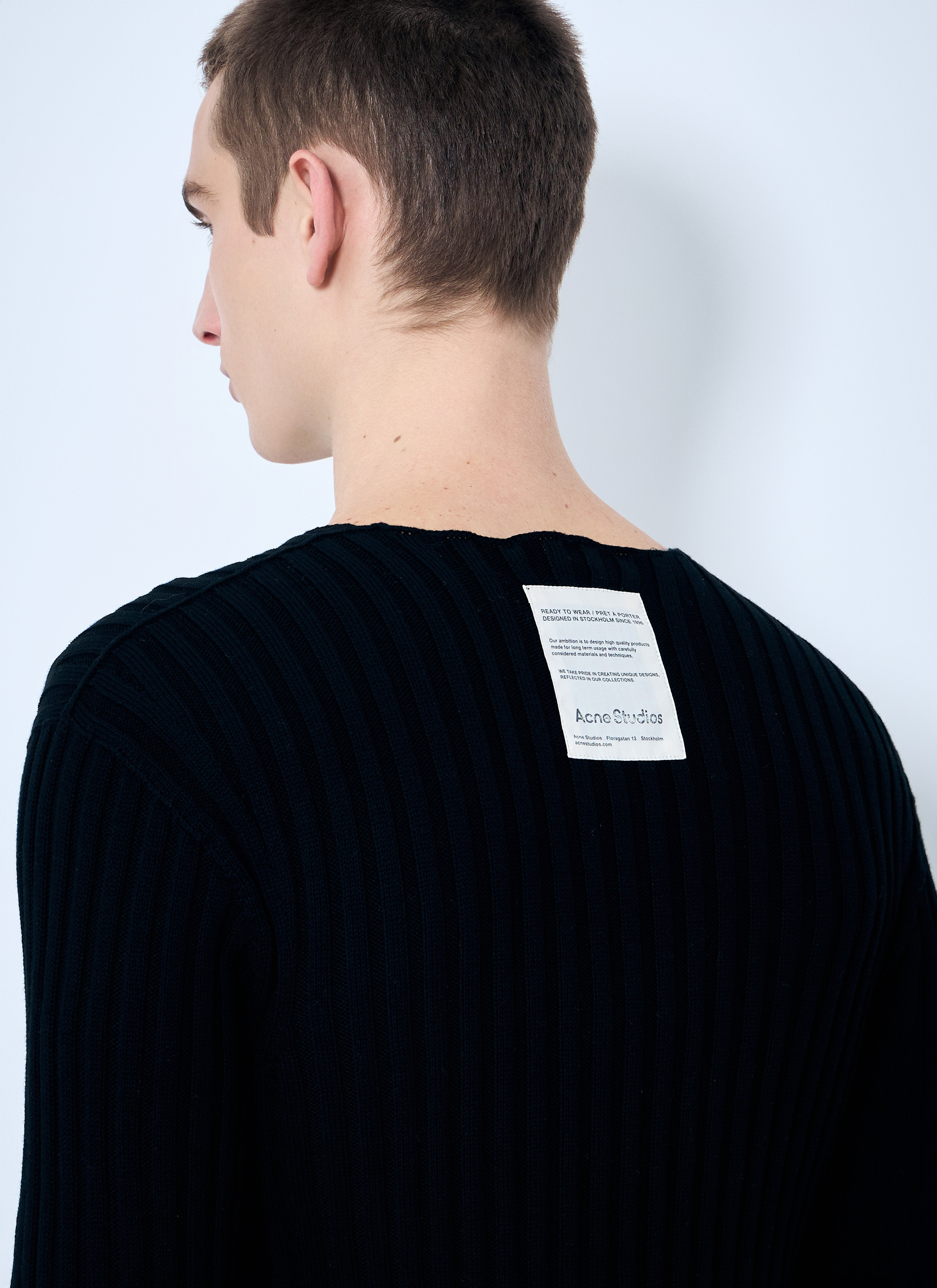 Acne Studios Men Rib Cotton Sweater - 5