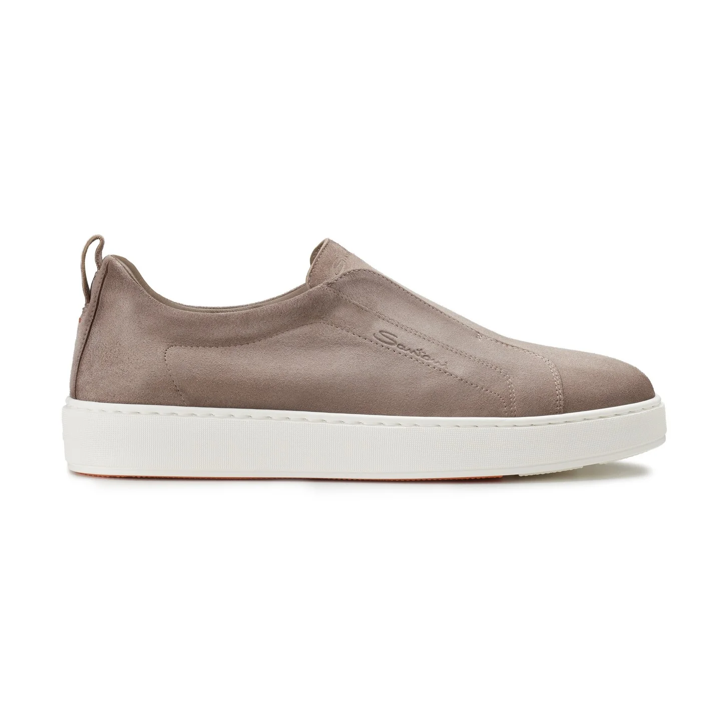 Men's beige suede slip-on sneaker - 1