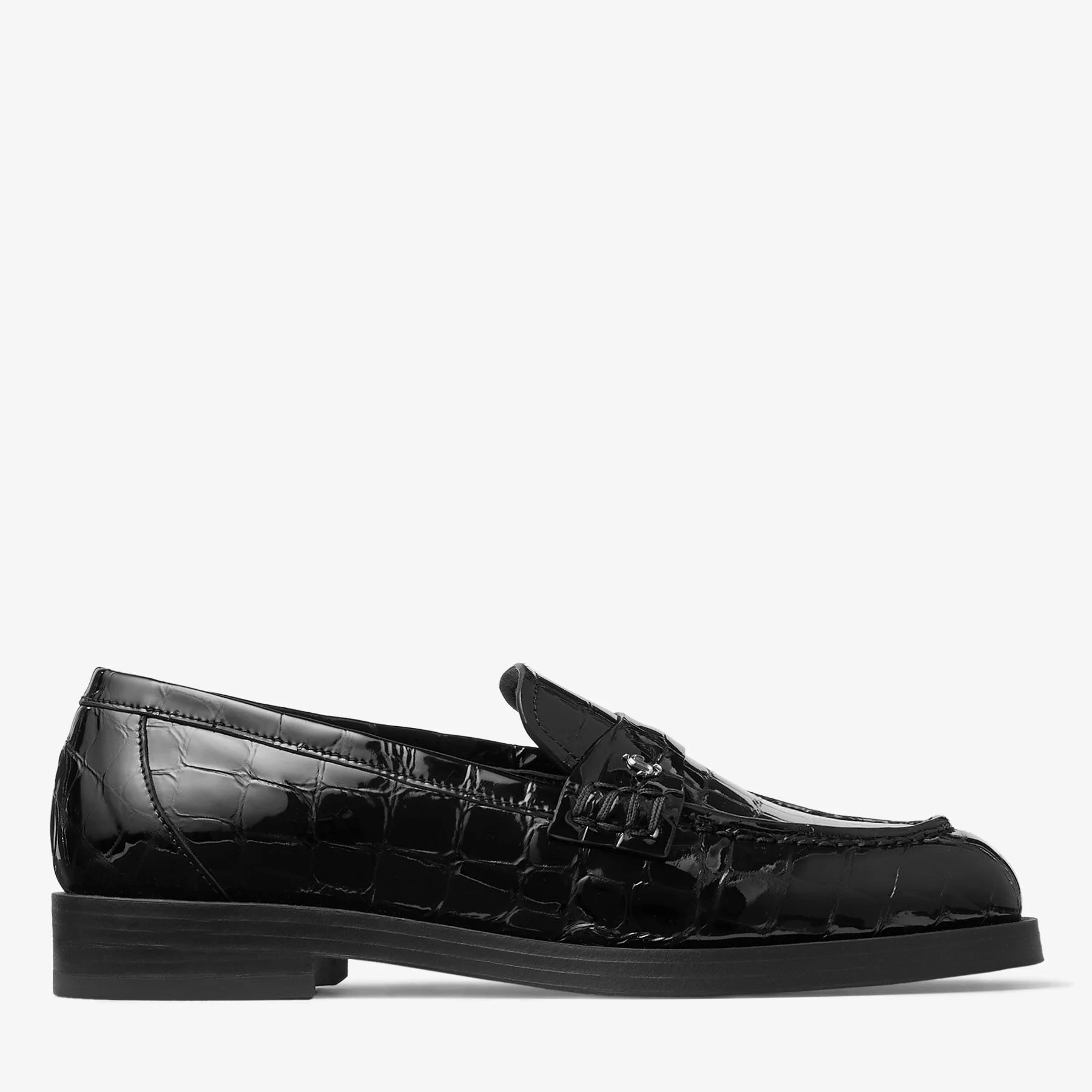 Ivy Loafer
Black Croc Embossed Leather Loafers - 1