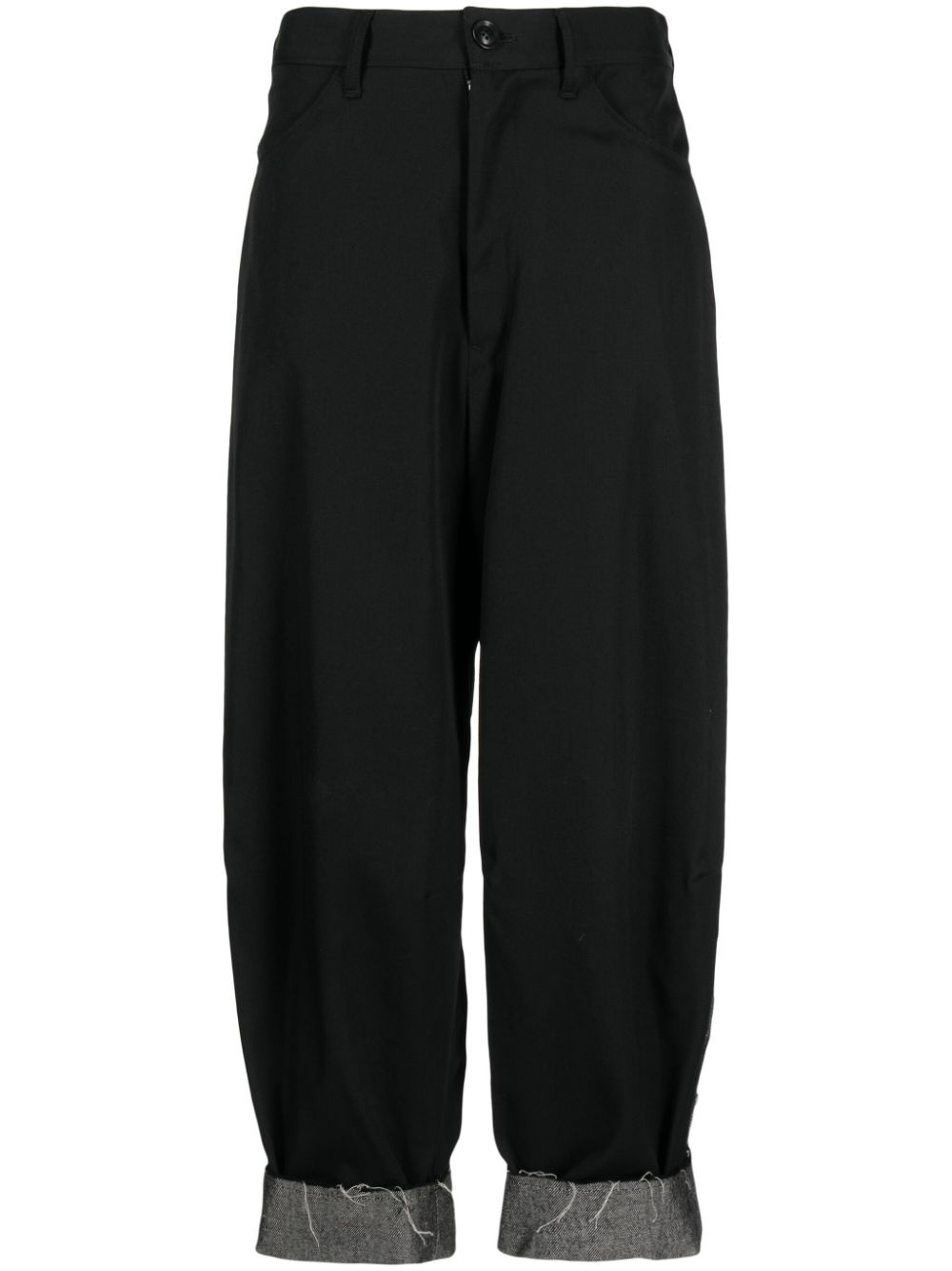 stripe-detail wool tapered trousers - 1