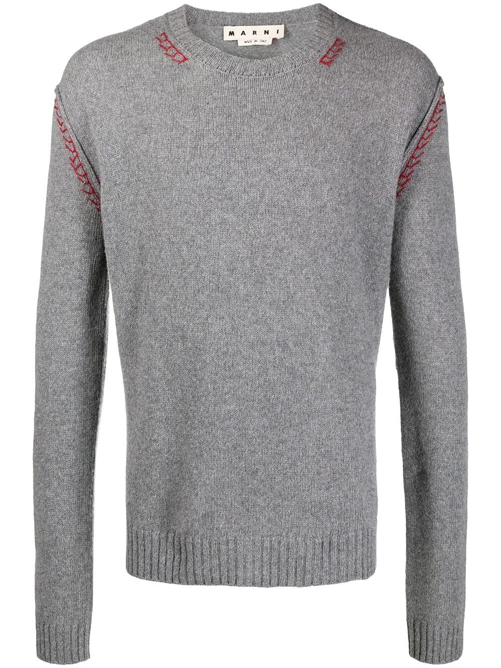 embroidered cashmere-blend jumper - 1