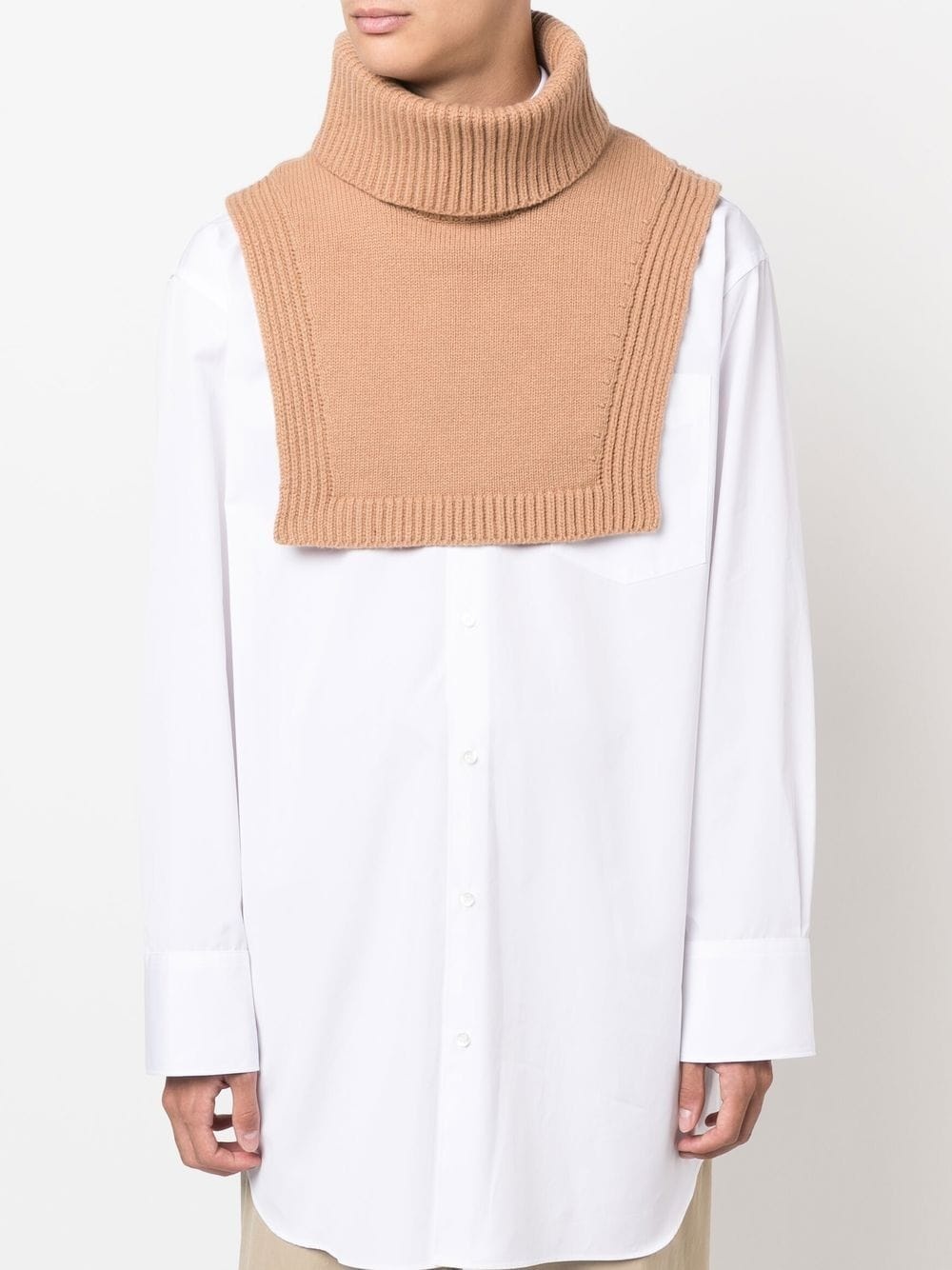 cashmere roll-neck bib - 2