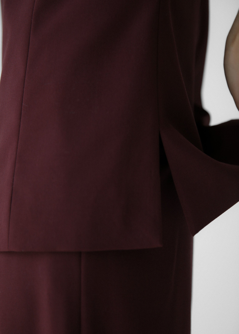 Abbie Strapless Top - Burgundy 6