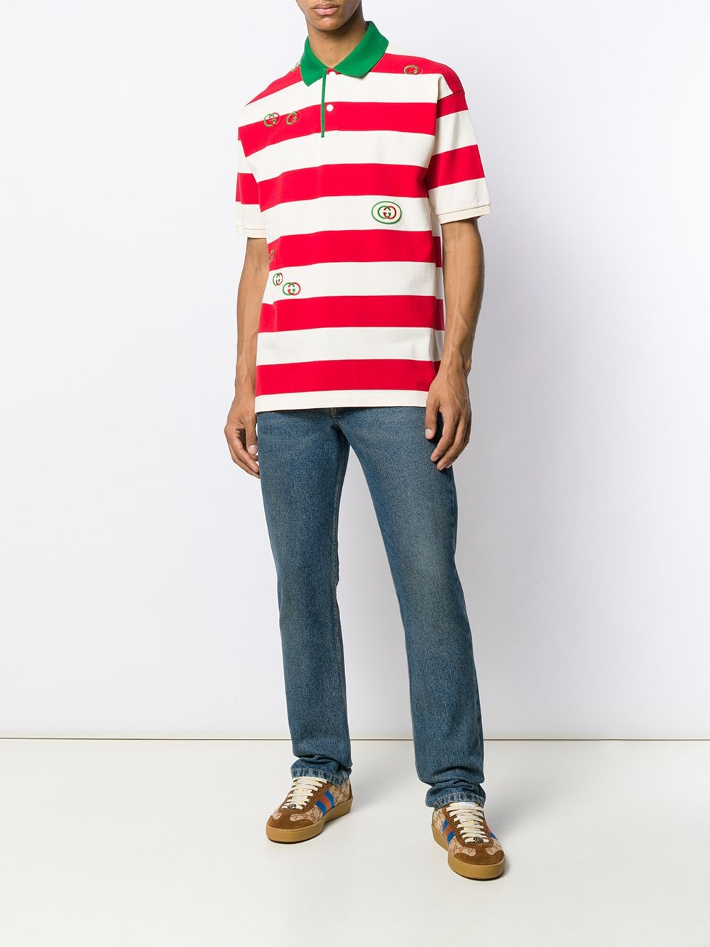 striped polo shirt - 2