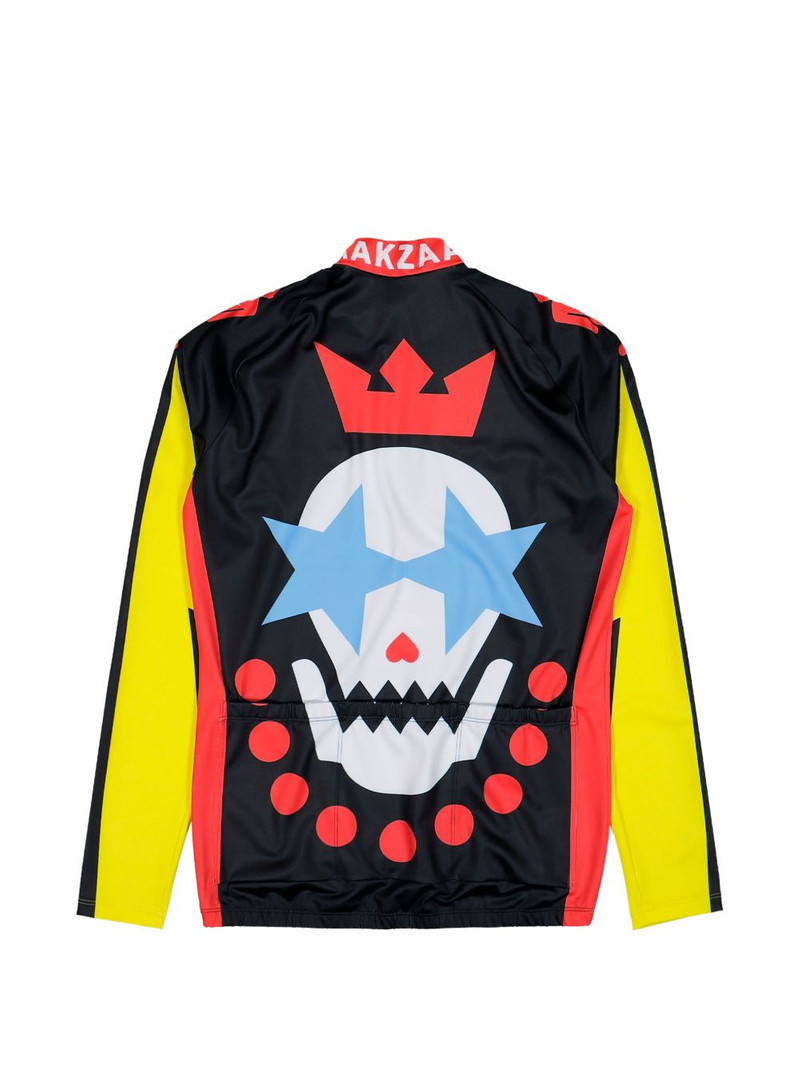 Walter Van Beirendonck graphic elastic-hem bike top outlook