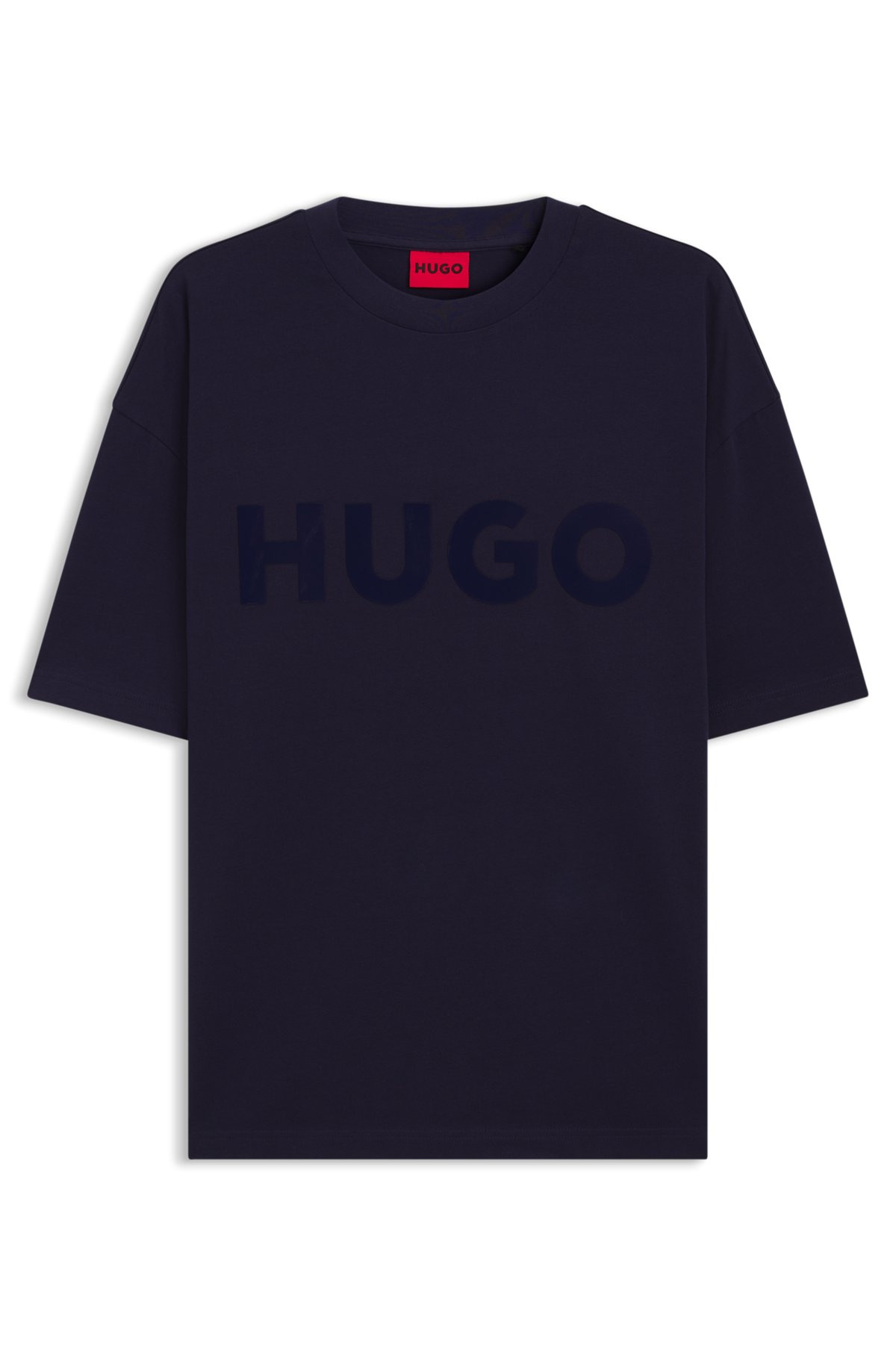 OVERSIZE-FIT T-SHIRT IN COTTON WITH DECORATIVE REFLECTIVE LOGO - 1
