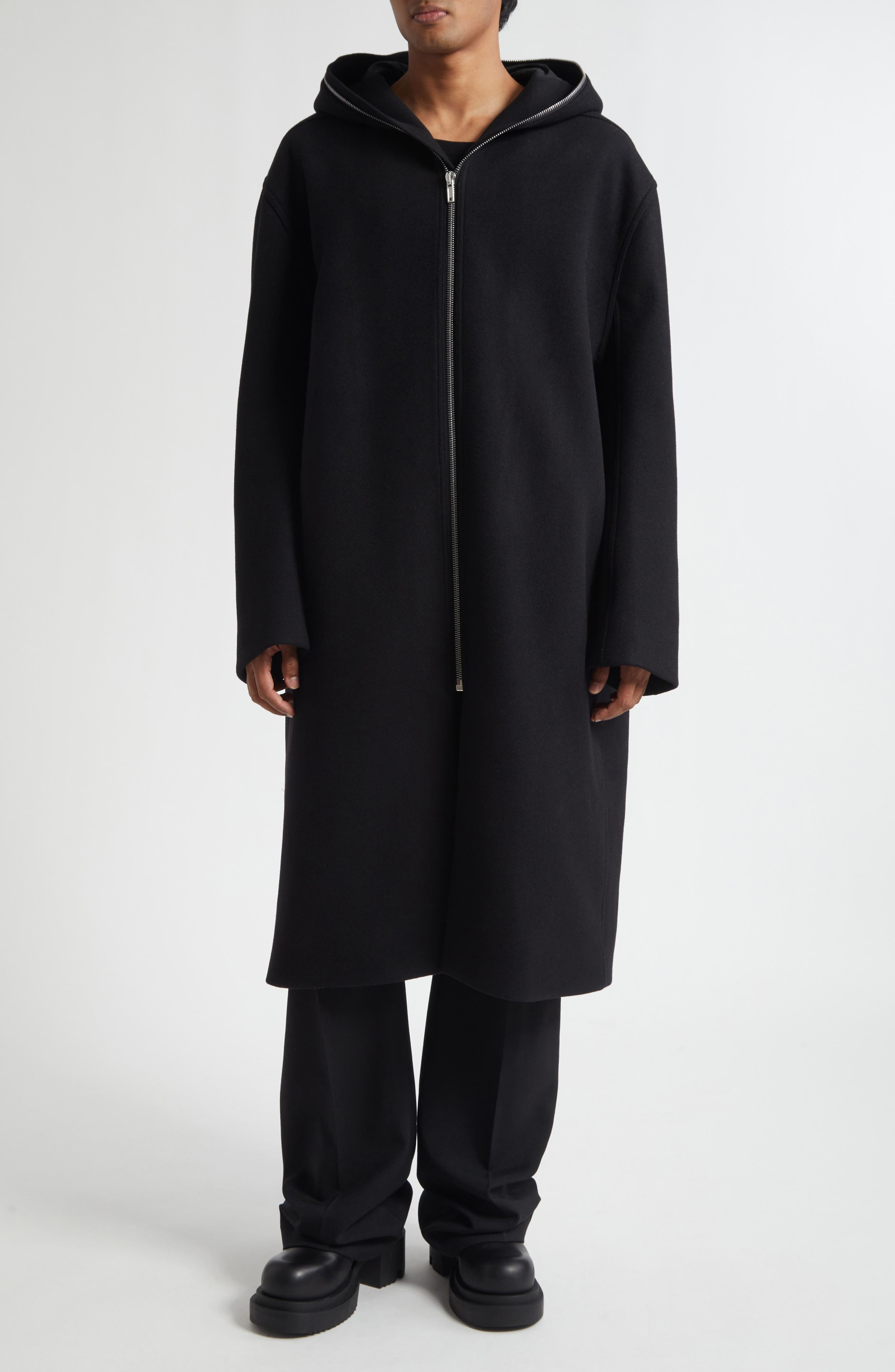 Rick Owens Tailored Geth Wide Leg Virgin Wool Pants in Black at Nordstrom - 2
