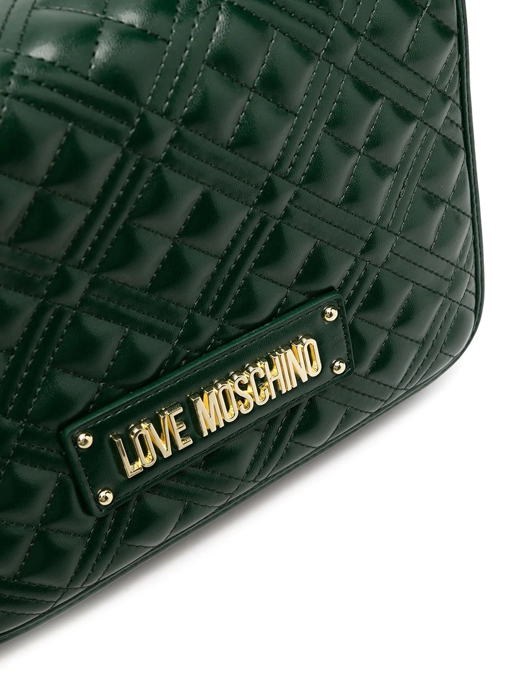 quilted logo shoulder bag - 4