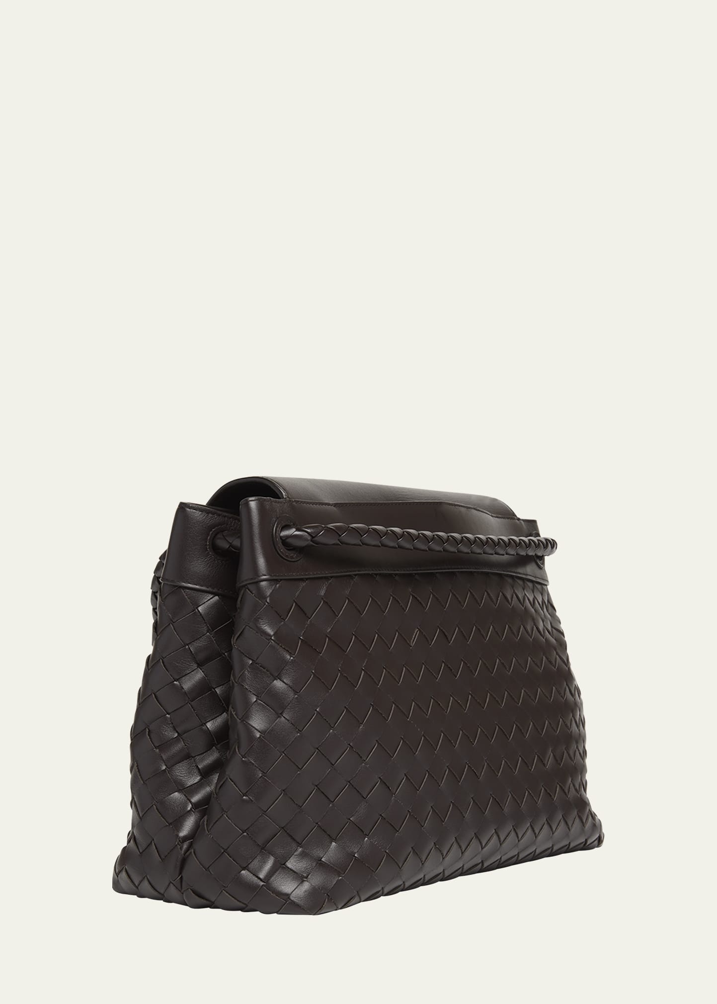 Men's Andiamo Medium Intrecciato Leather Messenger Bag - 3