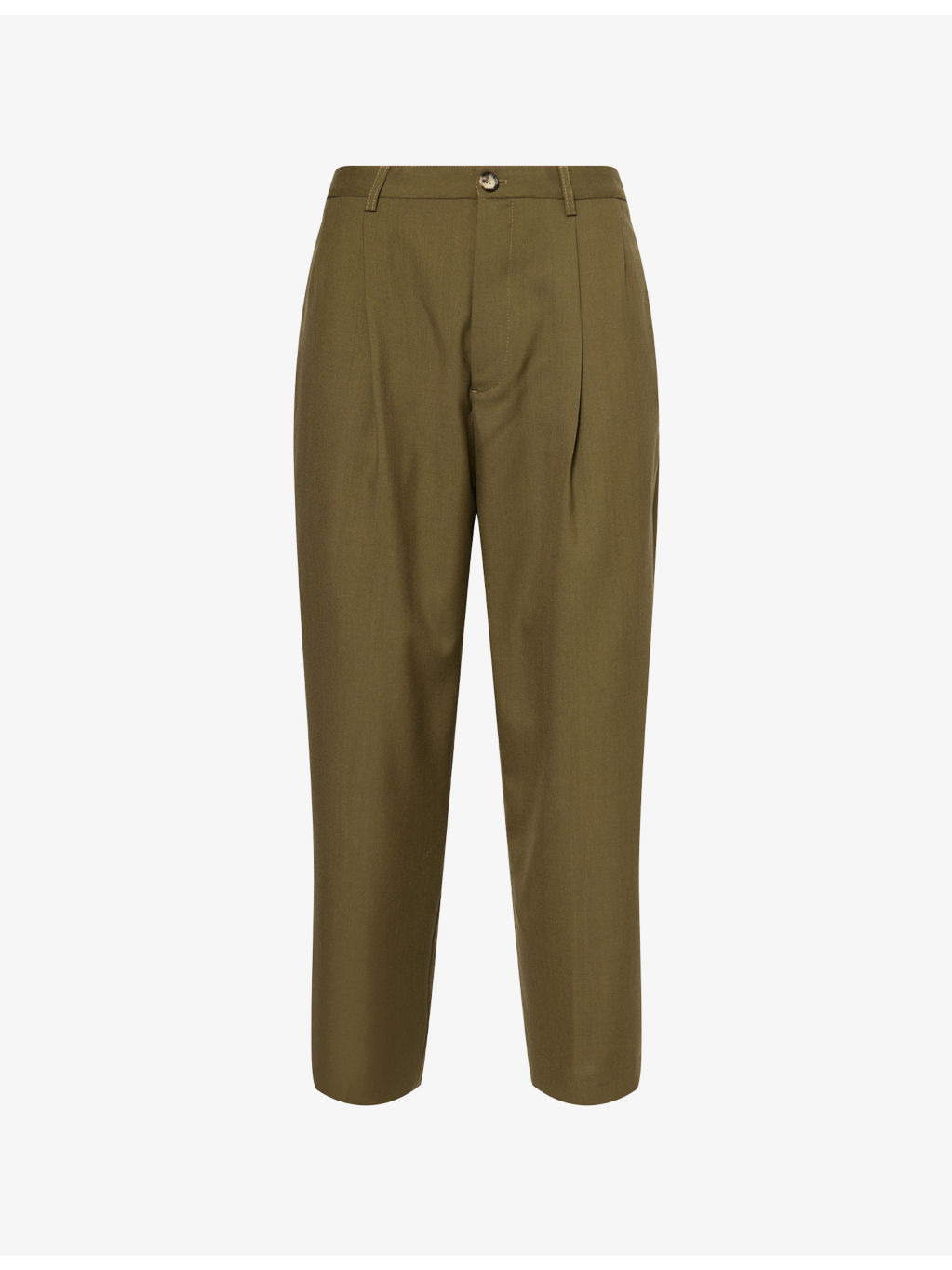Pleated High-Waisted Wool Trousers - 1