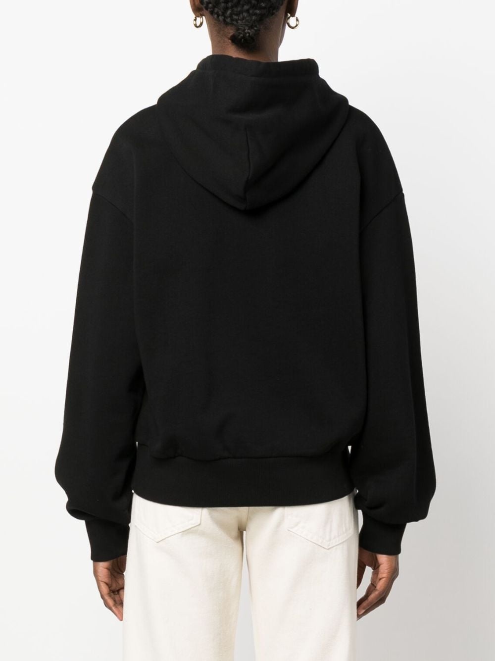oversized embroidered-logo hoodie - 4