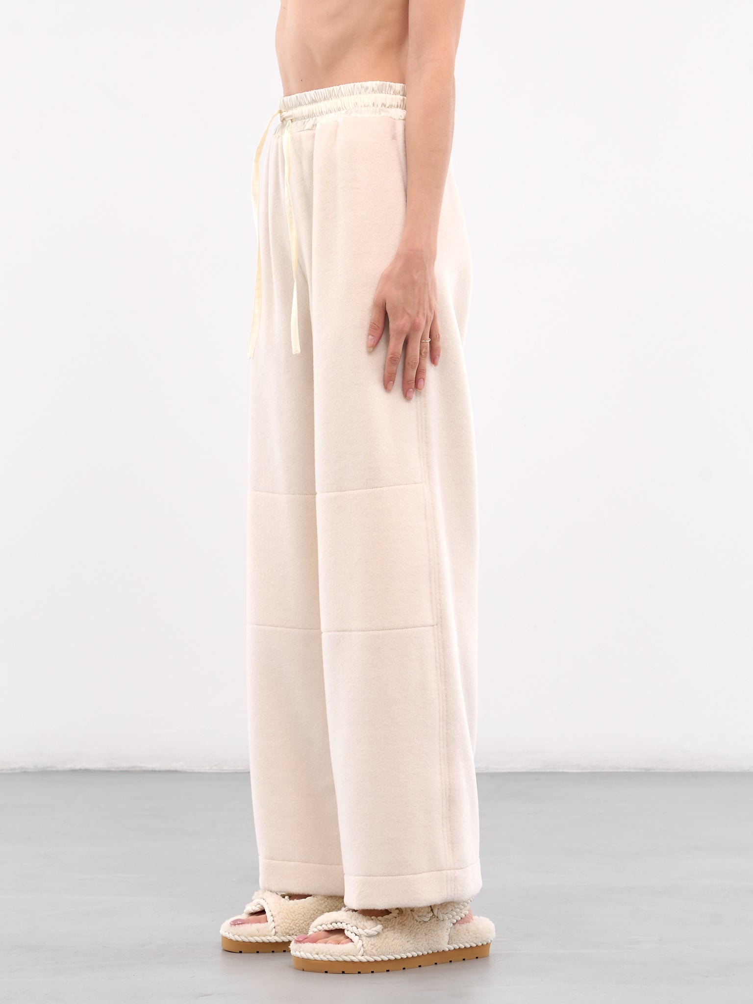 Wide Leg Drawstring Trousers - 2