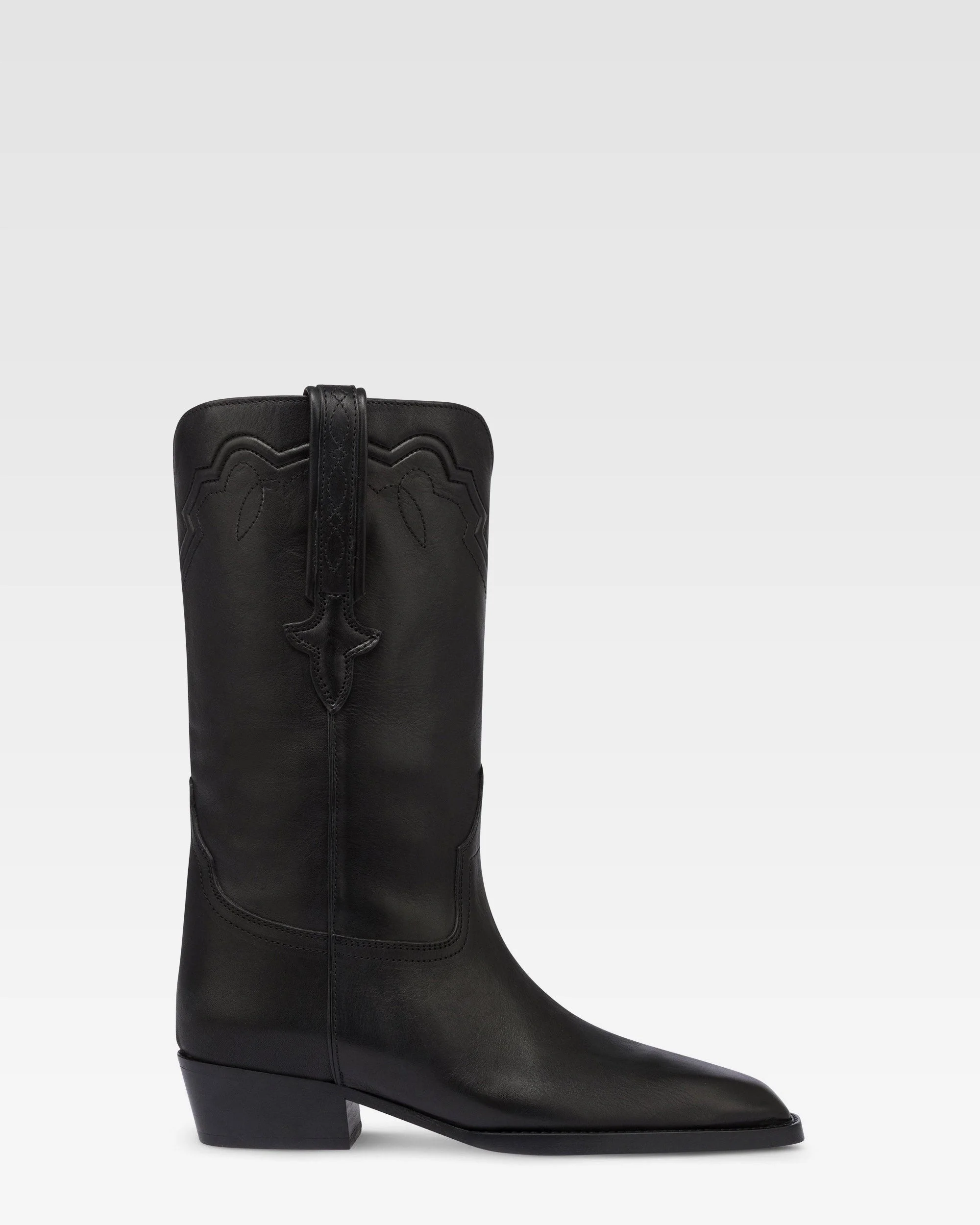 Shiny leather boot - 1