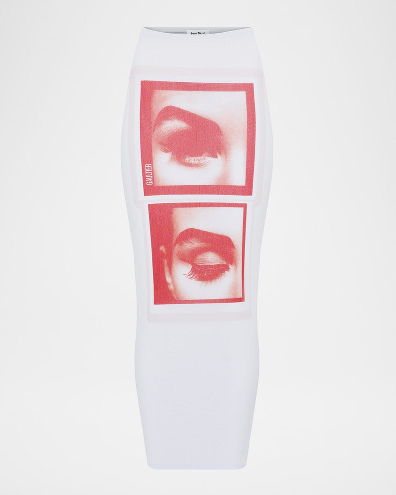 Re-Edition Eye And Lips Mesh Maxi Skirt 1