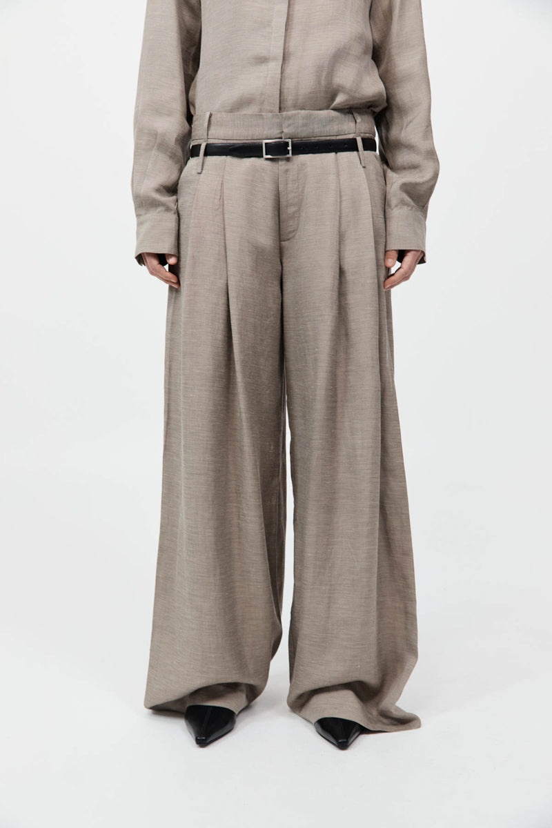 Melange Double Loop Pants - Rye - 3
