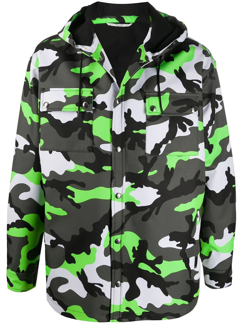 camouflage print hooded jacket 1
