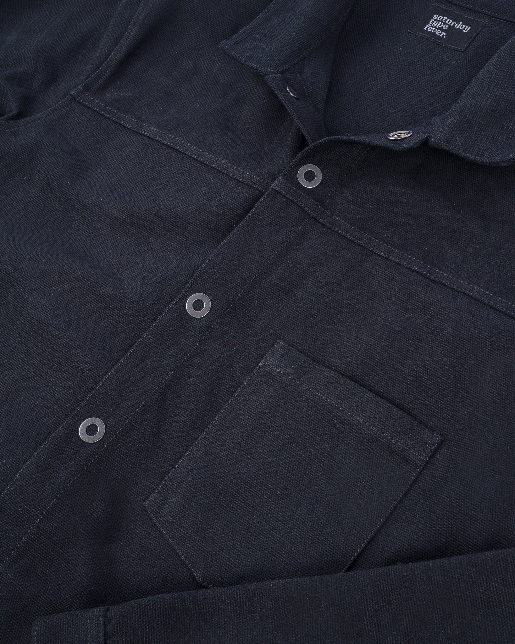 STF-TWLCPO-BLK SaturdayTypeFever - 9oz Cotton CPO Shirt - Black - 8