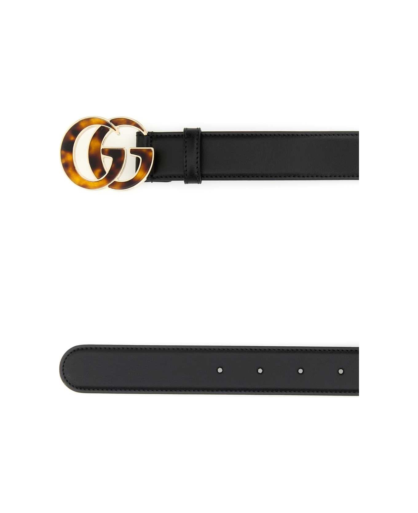 Black Leather Belt - 2