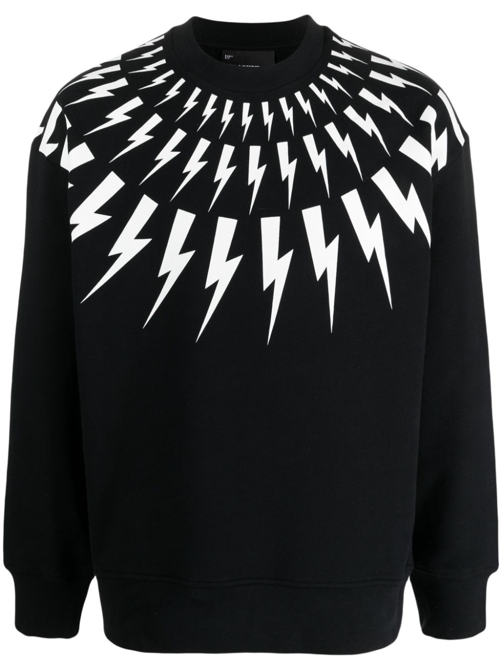 Thunderbolt-print cotton sweatshirt - 1