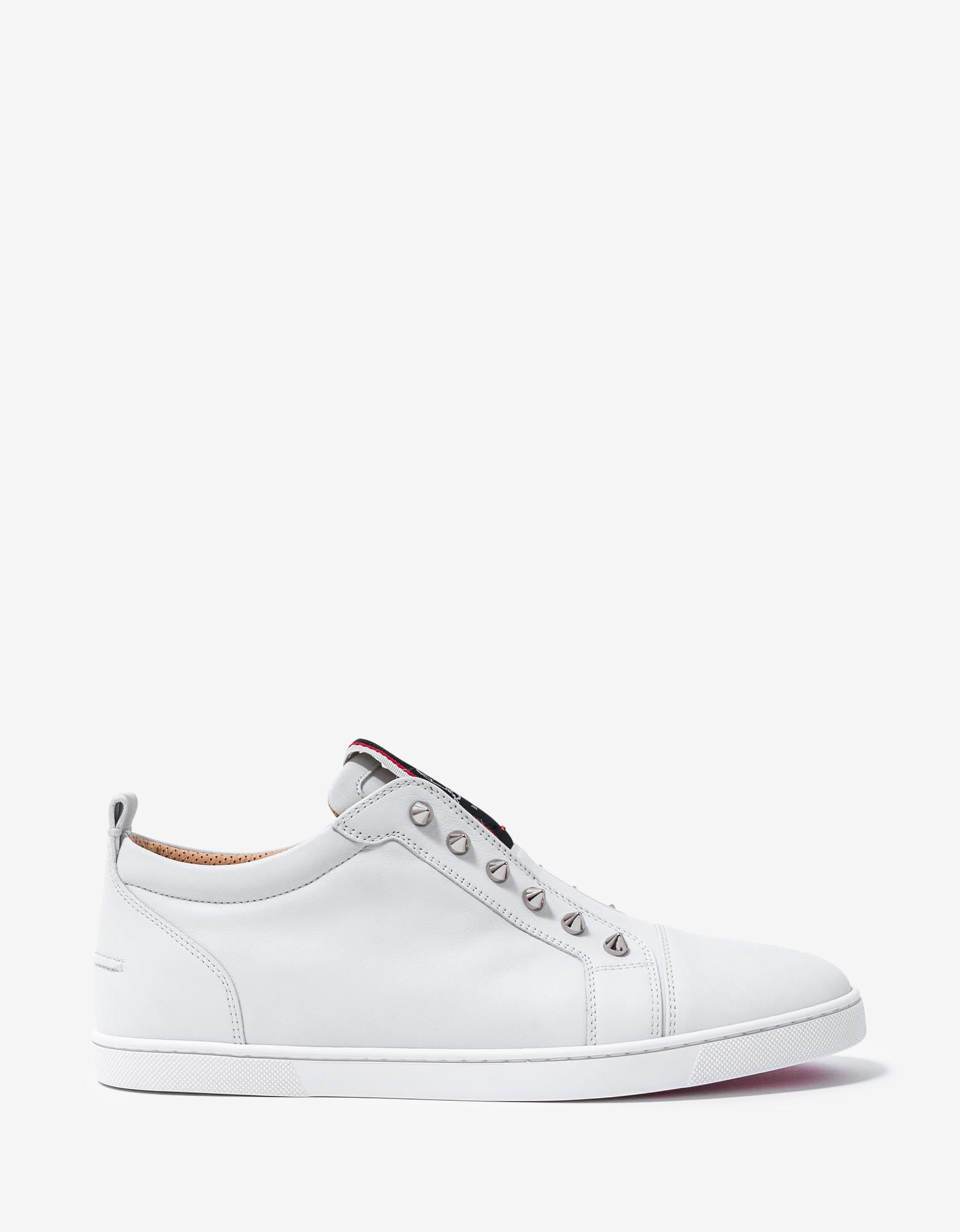 Christian Louboutin F.A.V Fique A Vontade White Leather Trainers - 2