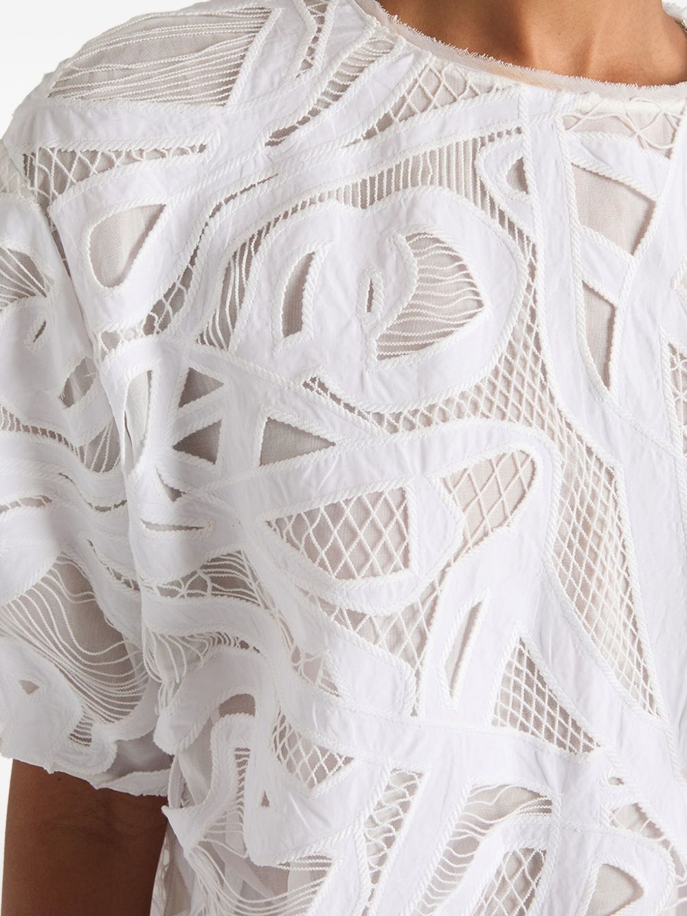 lace-detailing top - 4