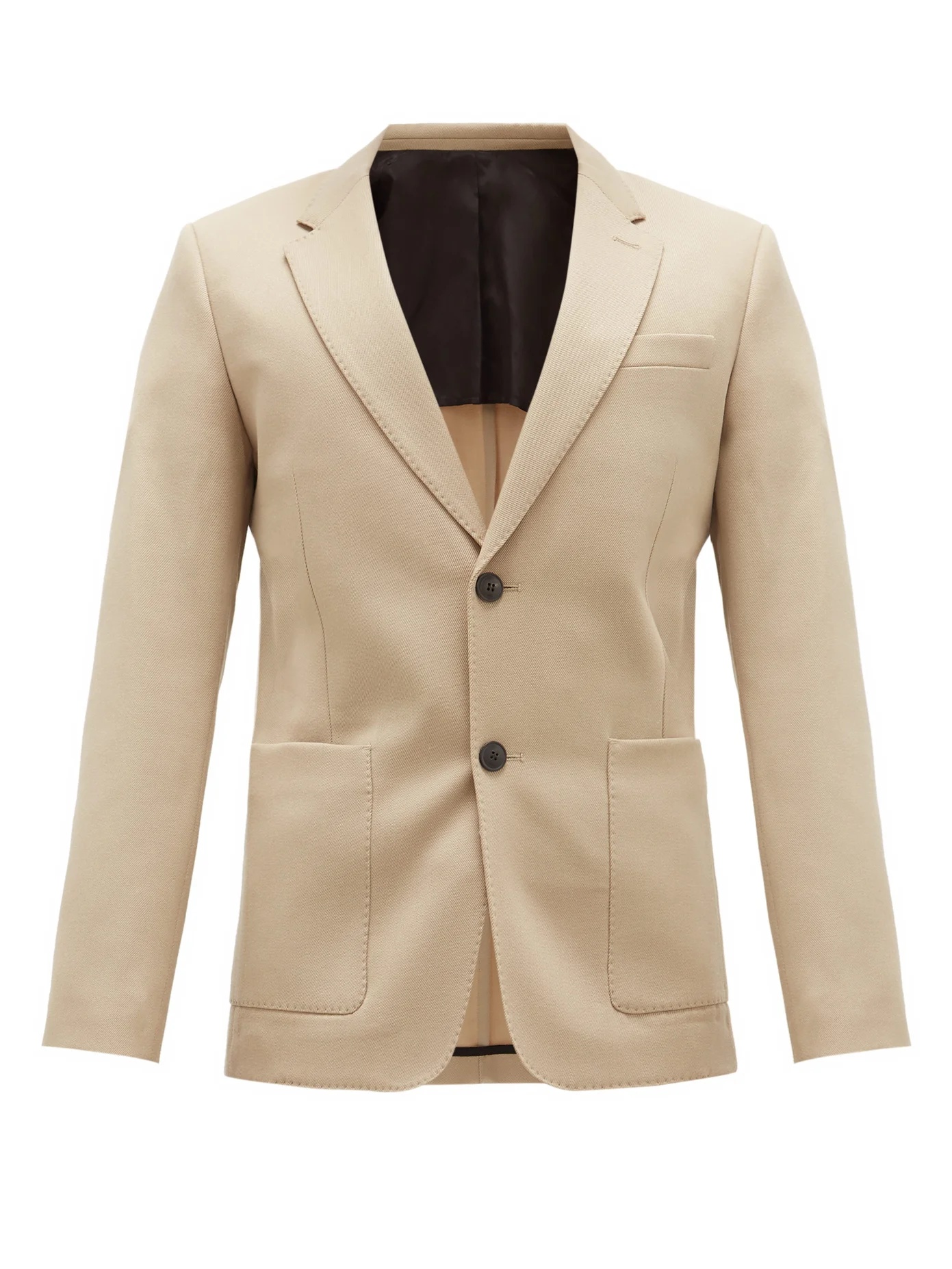 Single-breasted virgin-wool serge suit jacket - 1