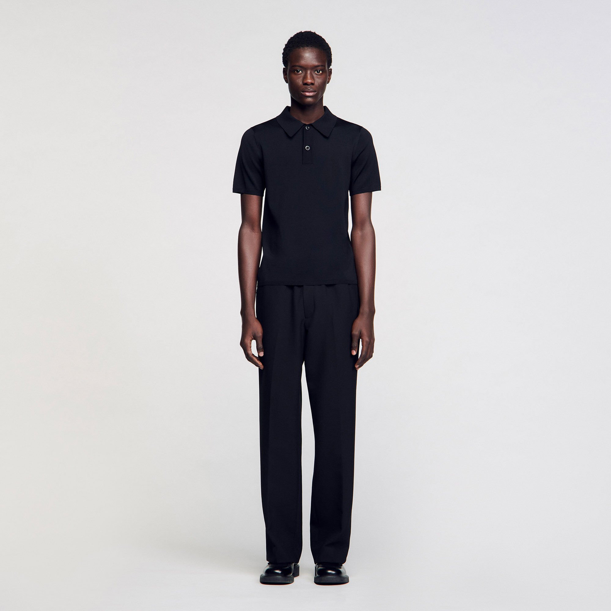 SHORT-SLEEVE KNITTED POLO SHIRT - 3