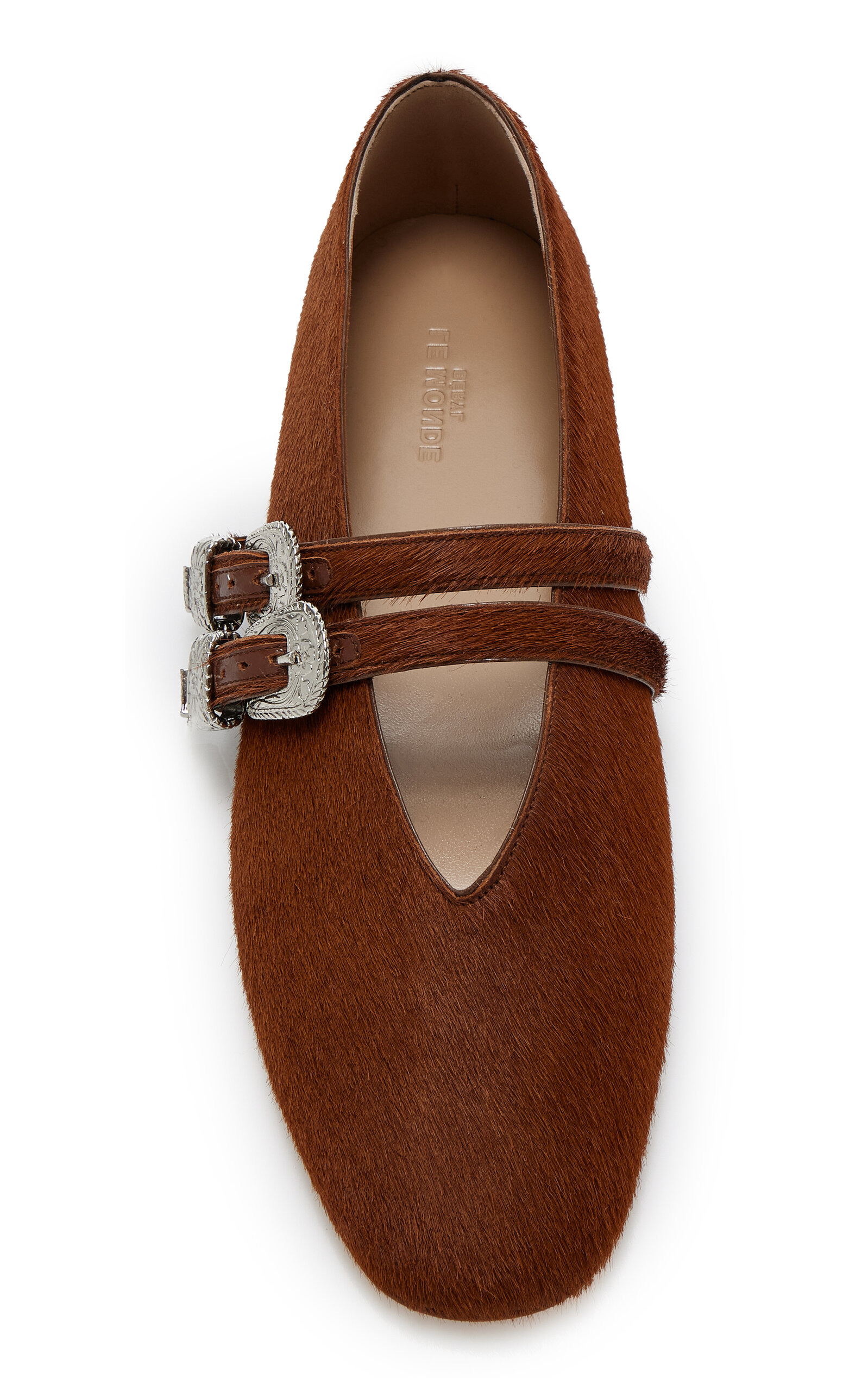 Claudia Calf Hair Ballet Flats brown - 3