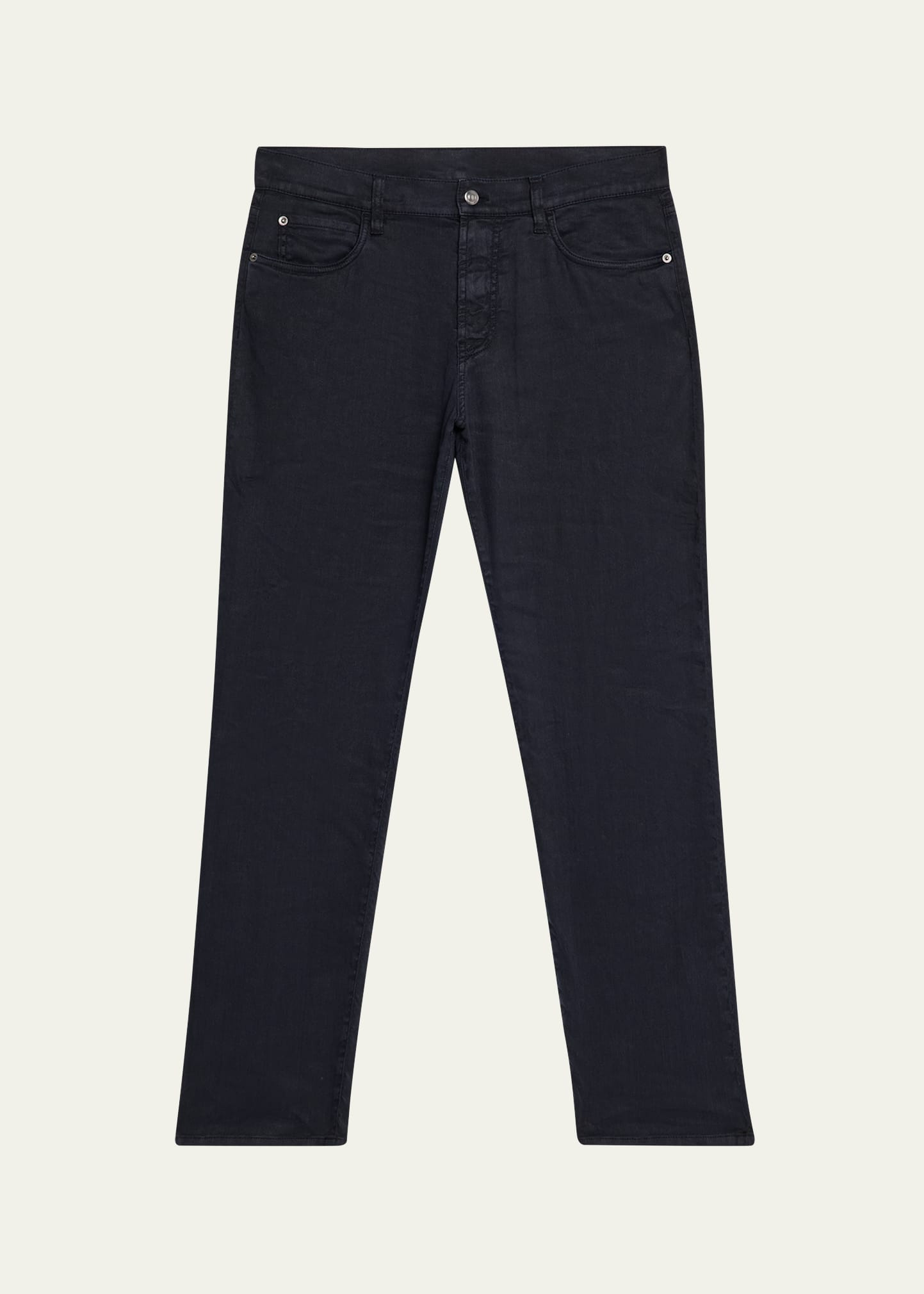 Men's Quarona Linen and Cotton Stretch Five-Pocket Pants - 1