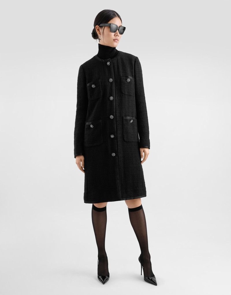 Dolce & Gabbana Single-breasted raschel tweed coat outlook