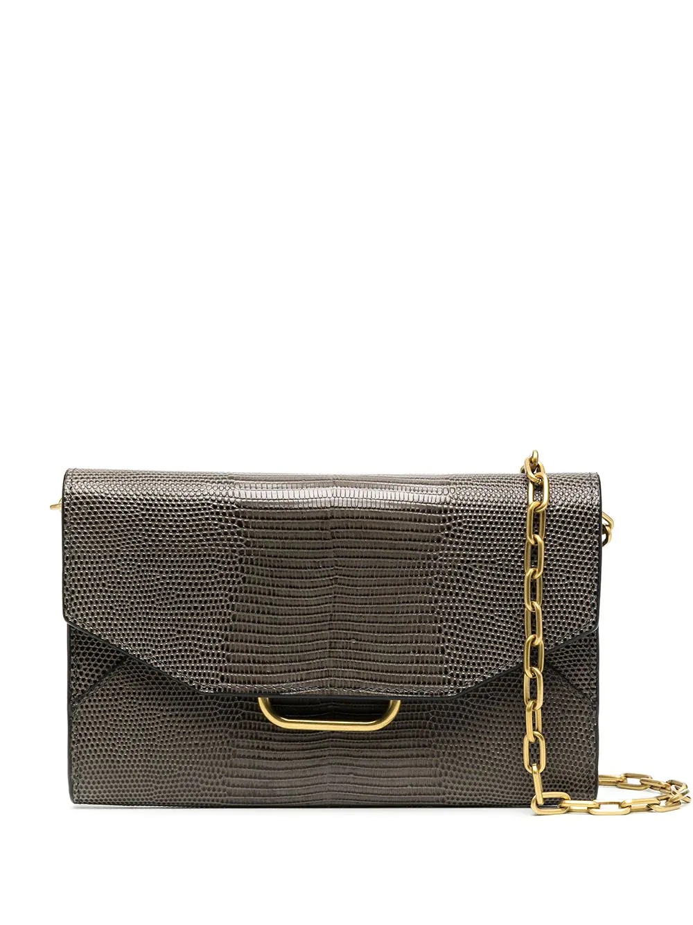 snake-effect crossbody bag - 1