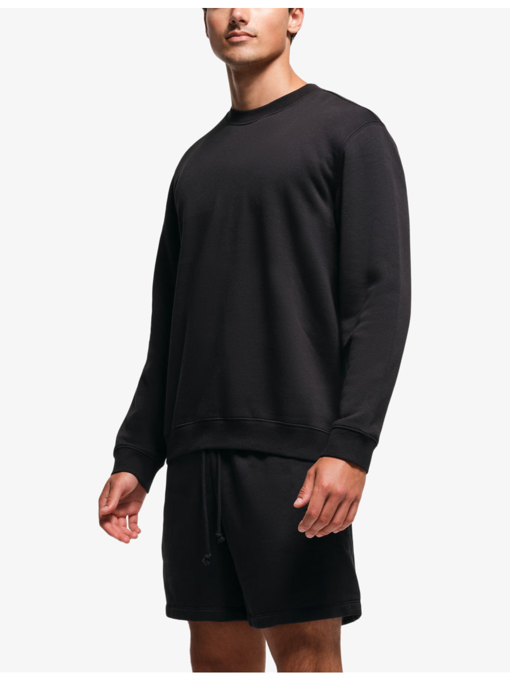 Classic crewneck lounge cotton-blend sweatshirt - 2