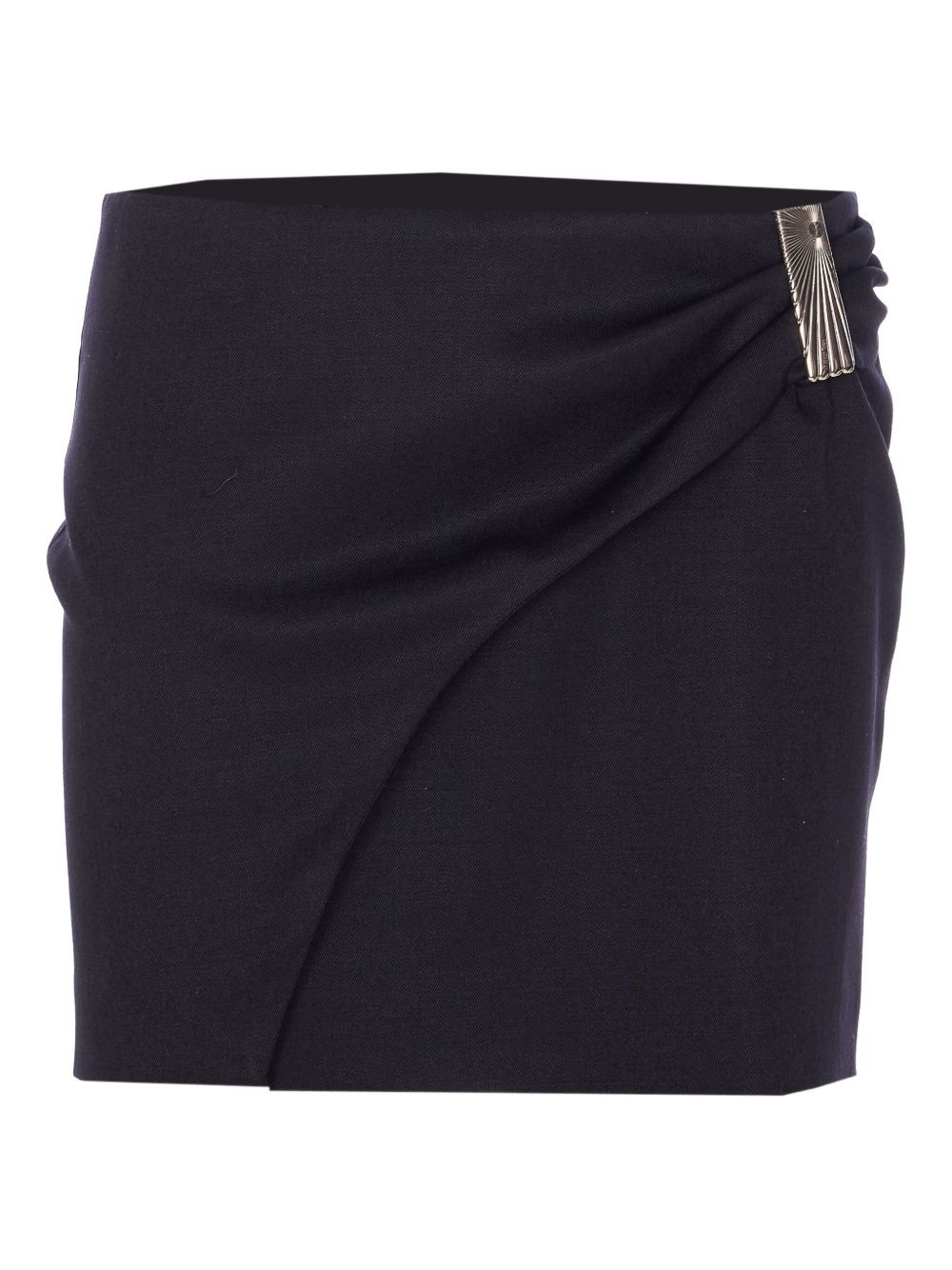 draped plaque-embellished skirt - 1