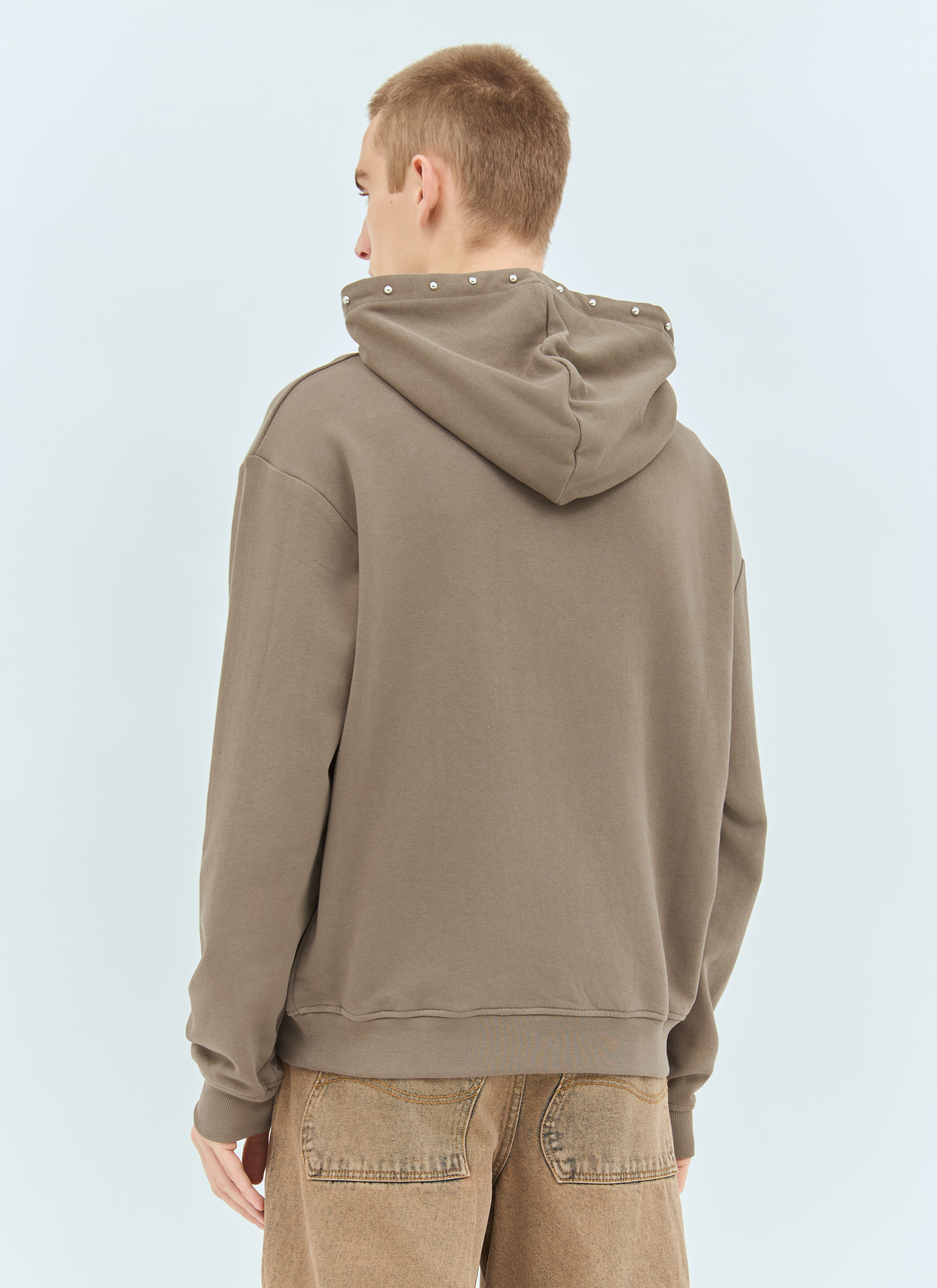 Cursive French Hooded Sweatshirt - 5