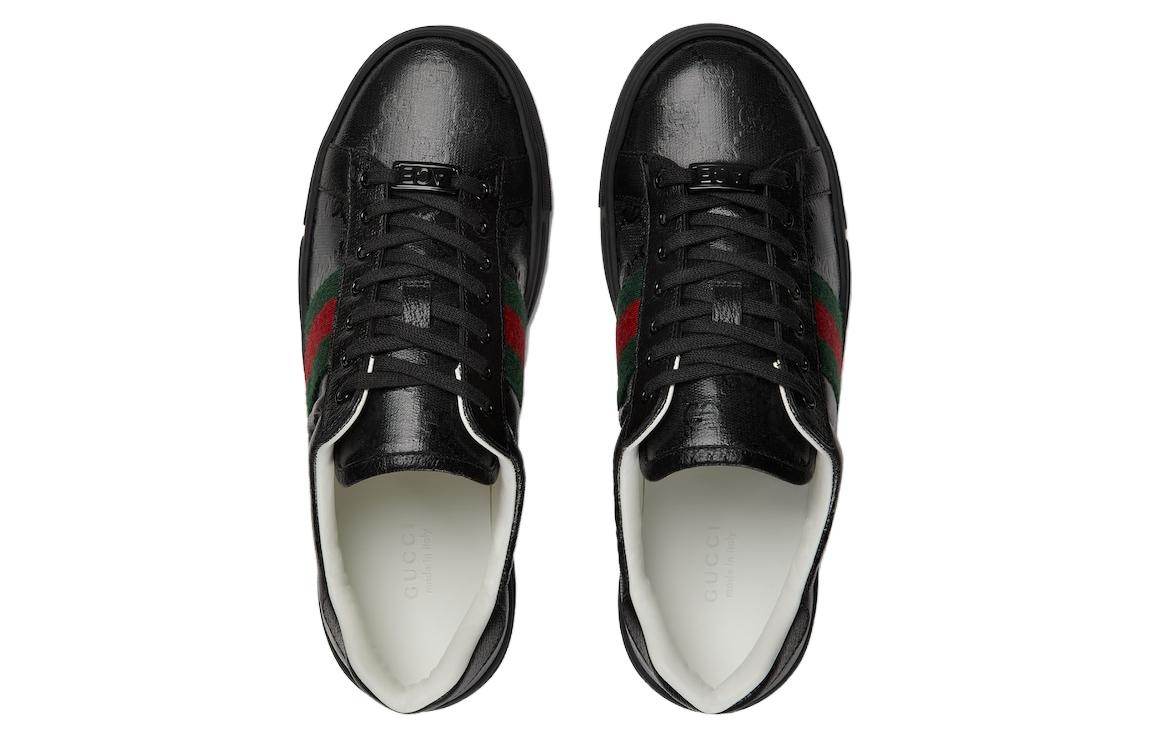(WMNS) Gucci Ace sneaker with Web 'Black GG Crystal canvas' 760774-FACRF-1163 - 3
