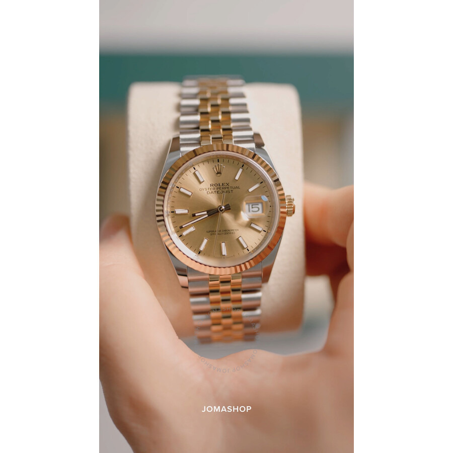 Rolex Datejust 36 Automatic Champagne Dial Men's Steel and 18K Yellow Gold Jubilee Watch 126233CSJ - 5