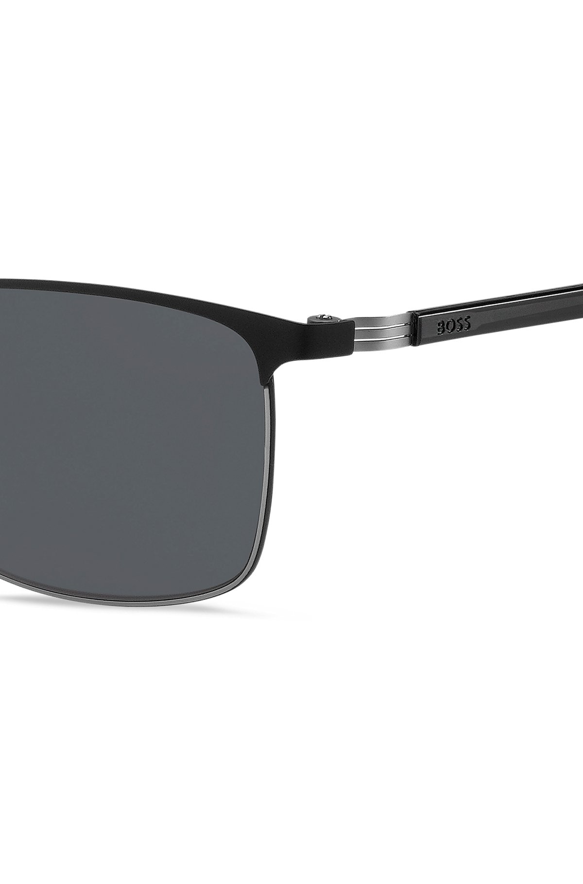 ITALIAN-MADE SUNGLASSES IN STEEL WITH STRIPE DETAIL - 2