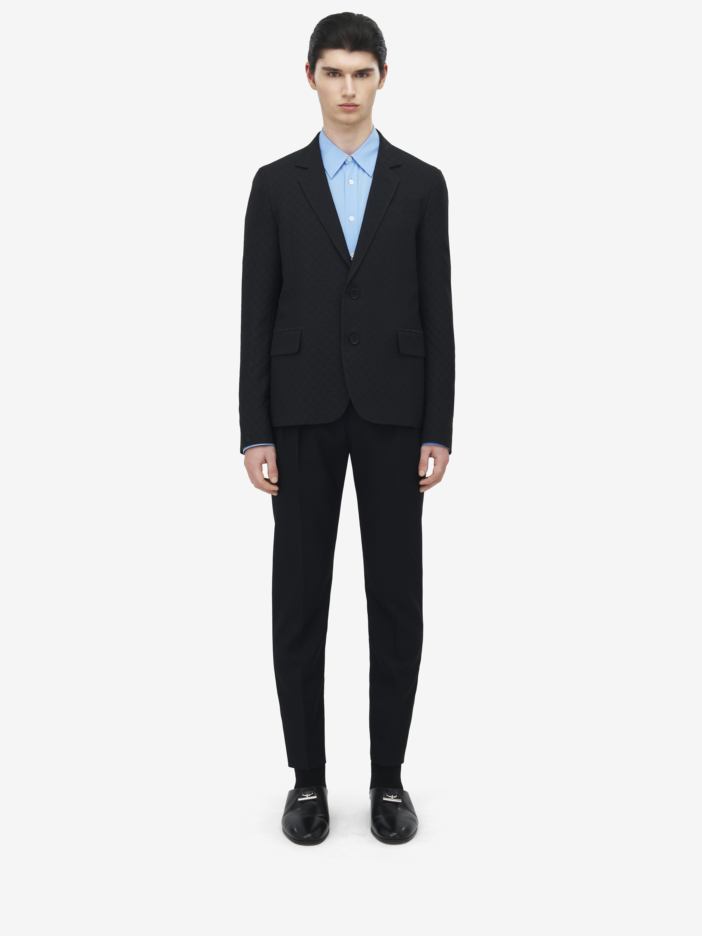 Skull Jacquard Deconstructed Jacket - 3